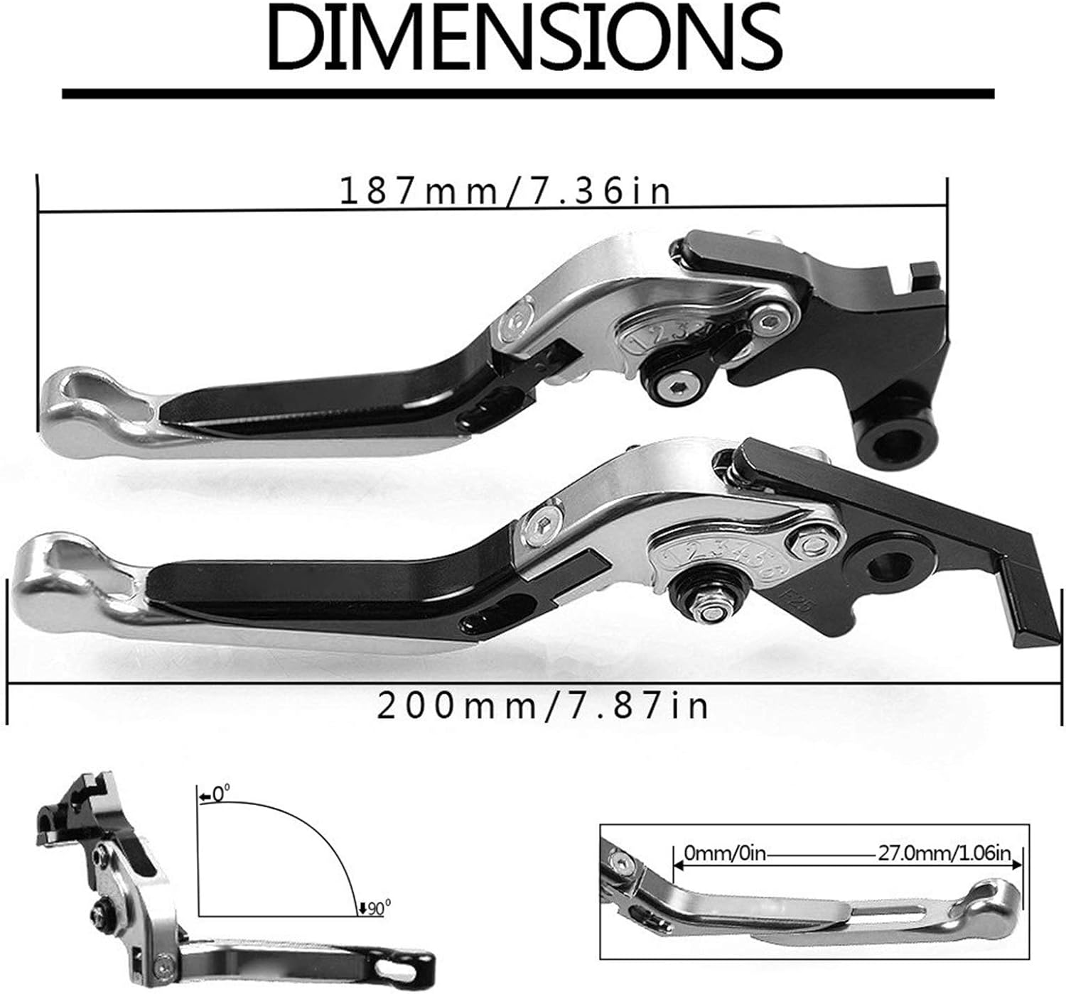 Motorbike Brake Clutch Lever for Kawa&Saki ZX6R ZX-6R 2007-2016 2013 2014 2015 Motorcycle Adjustable Folding Brake Clutch Levers Handlebar Hand Grips (Color : 1)