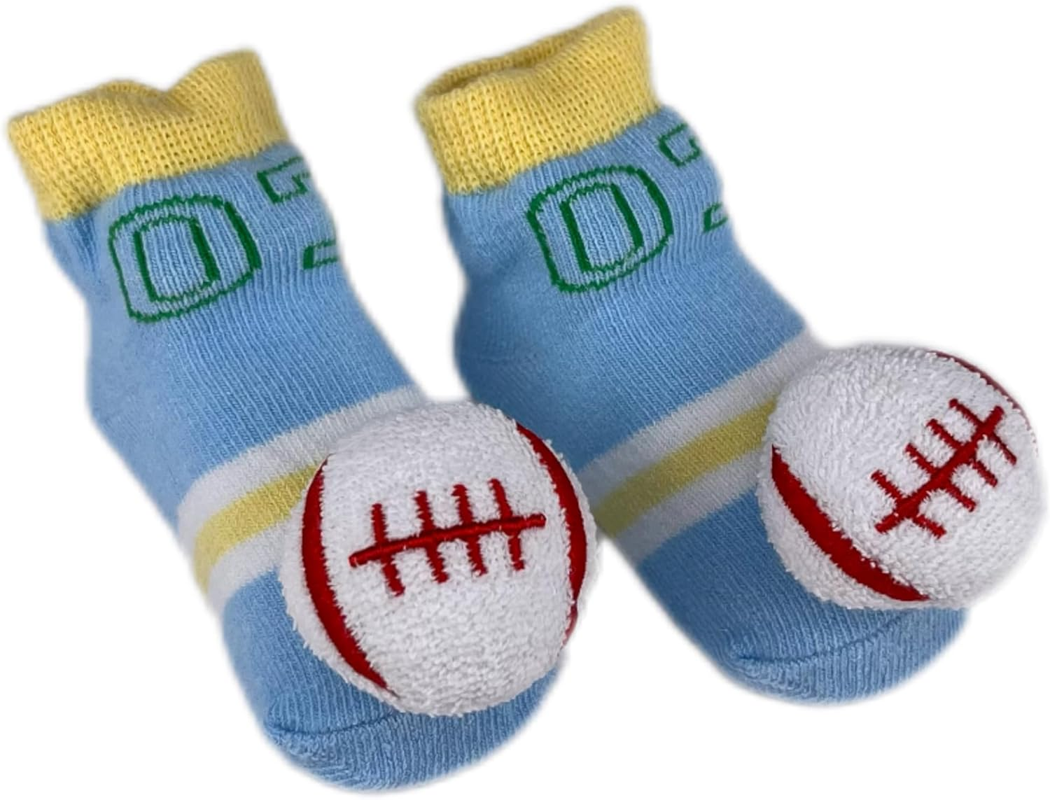 PUPPET Baby Boy Rattle Socks for 0-6 Months 3-Pack Sports Socks Set Baseball Football Soccer Infant Rattle Socks Series image number 5