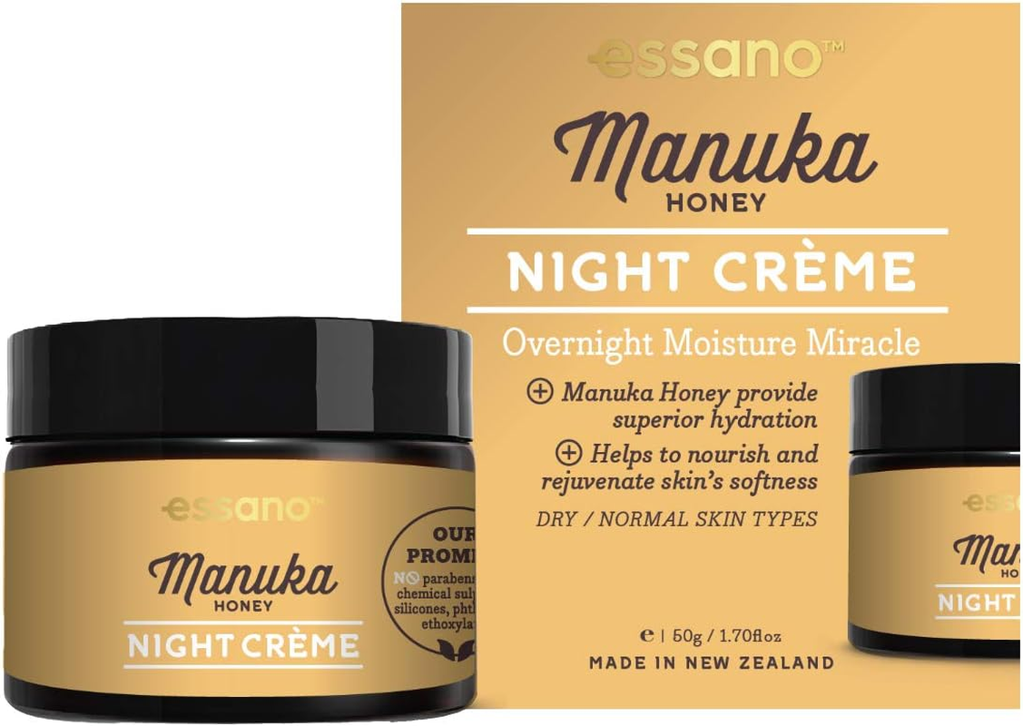 Essano Manuka Honey Night Creme - Overnight Moisture Miracle, 50G