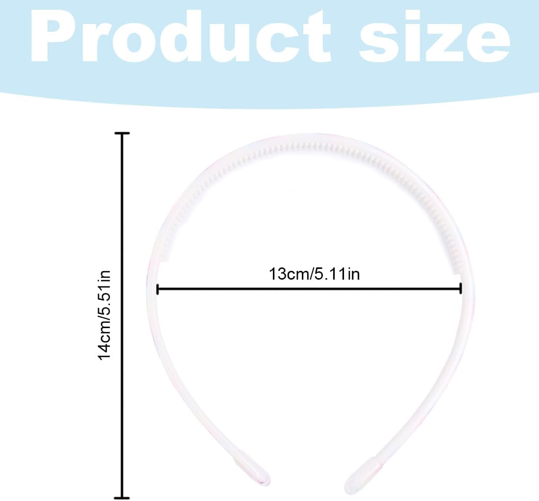 Pack of 5 Glitter Hair Bands Glitter Sequins Colourful Hair Accessory Plastic Non-Slip Glitter Confetti Rainbow Hair Bands with Teeth Sequins Coated Headbands for Little Girls image number 5