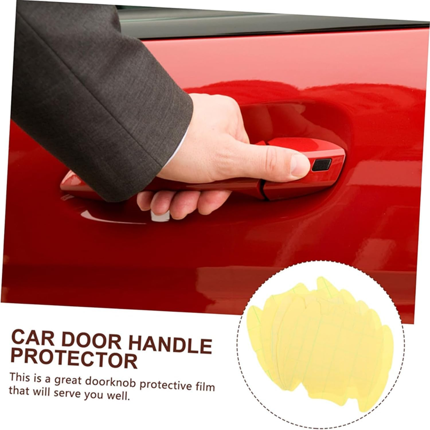 2 Sets Door Handle Film Auto Door Protector Films Handlebar Grips Car Door Handle Cup Protector Car Protector Car Door Protectors for Vehicles Clear Protective Film Car Paint Vinyl