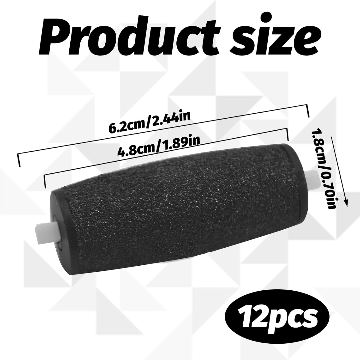 Pack of 12 Callus Remover Replacement Rollers, Replacement Rollers, for Callus Remover, Extra Coarse Refills for Electric Foot File, Compatible image number 4