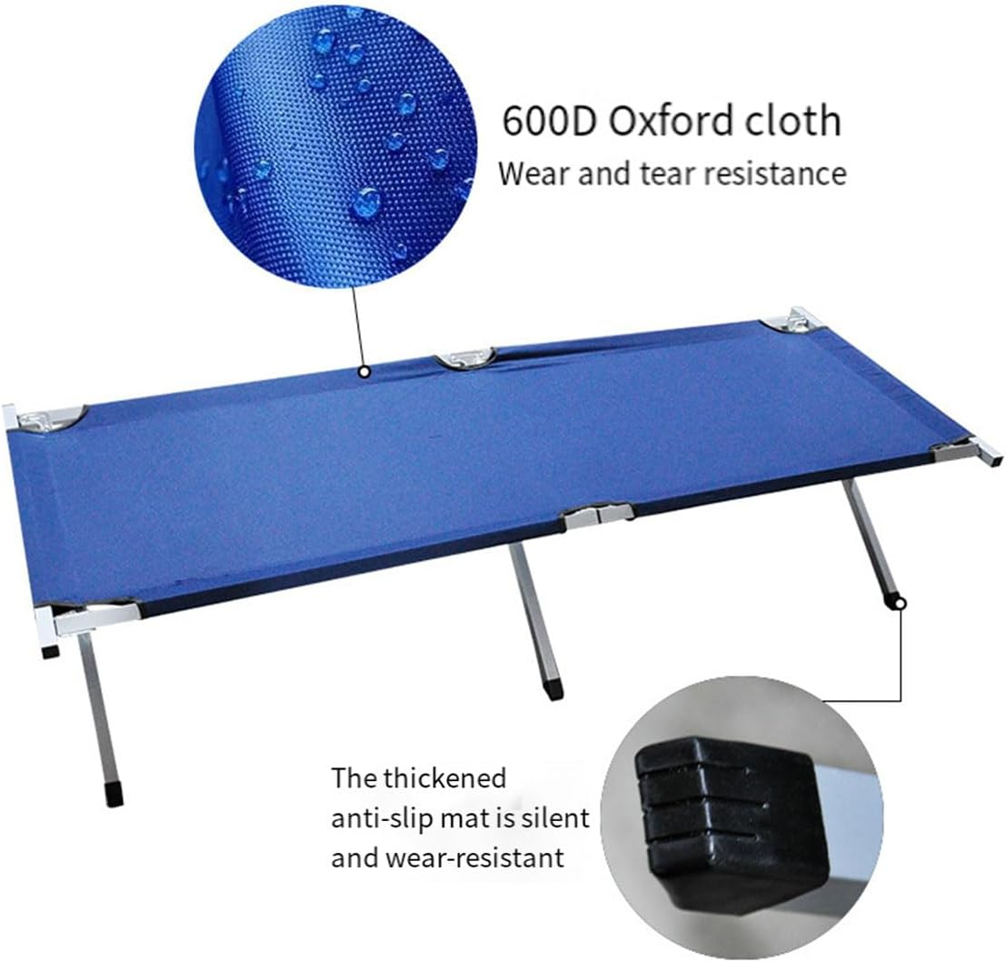 AIMALL Outdoor Folding Bed - Portable Aluminum Camp Bed, Ultra-Light Emergency Relief Bed for Camping, Lunch Breaks, and Outdoor Use - Outdoor-Folding-Bed-Blue image number 5