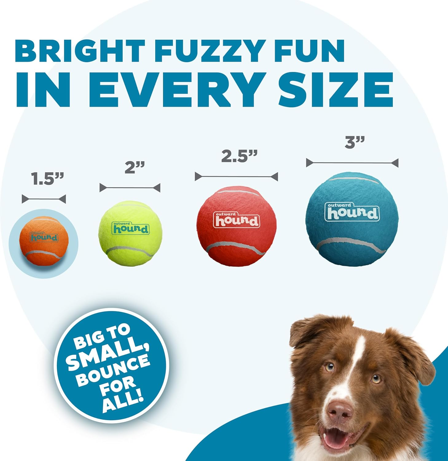 Outward Hound Squeaker Ballz Fetch Dog Toy, XS - 4 Pack image number 3