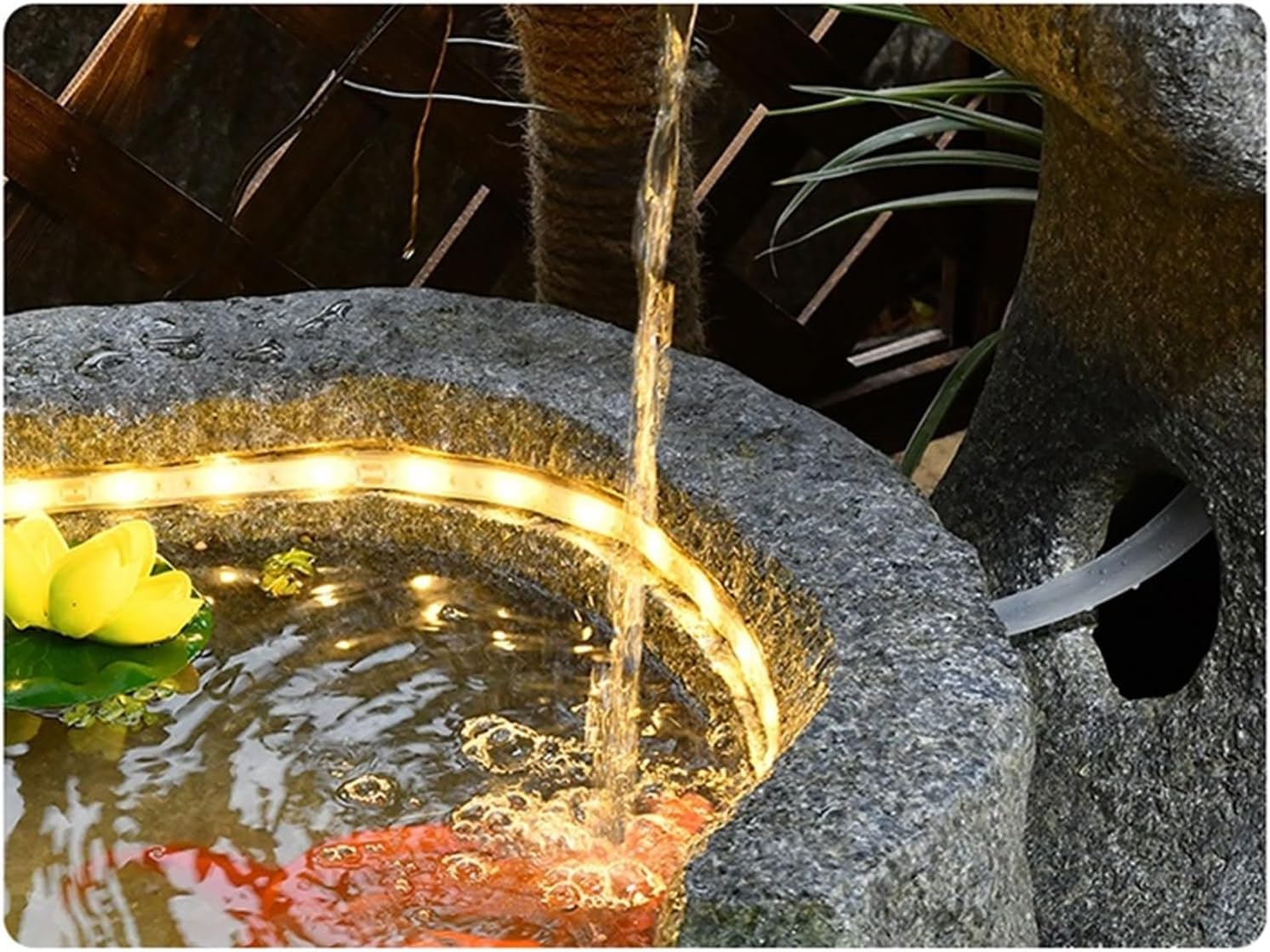 Outdoor Fountain Chinese Courtyard Interior Decoration, Rockery Water Fountain Fish Pond, Outdoor Garden Landscape Spray Lighthouse image number 1