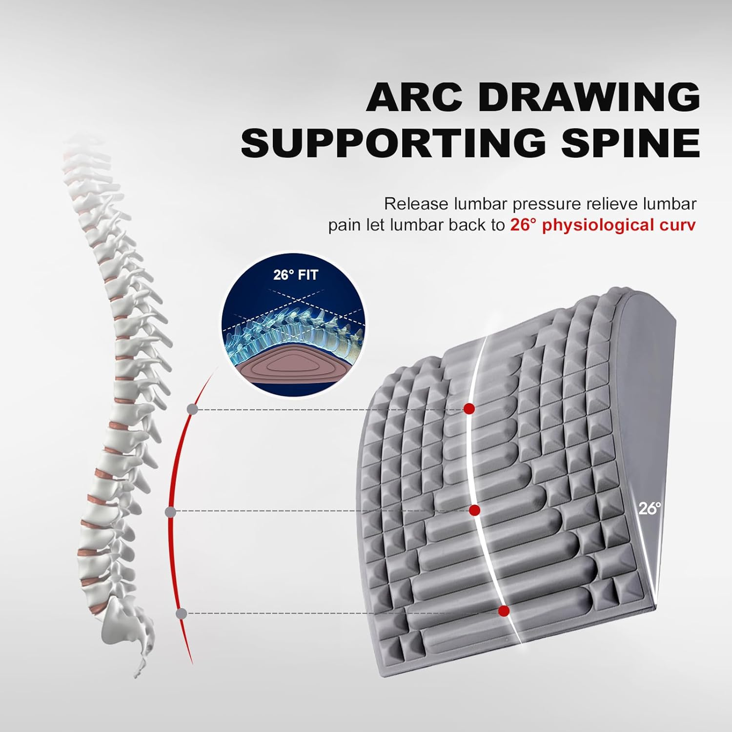 Refresh Neck and Back Stretcher,Lumbar and Neck Relaxer Pain Refief image number 6