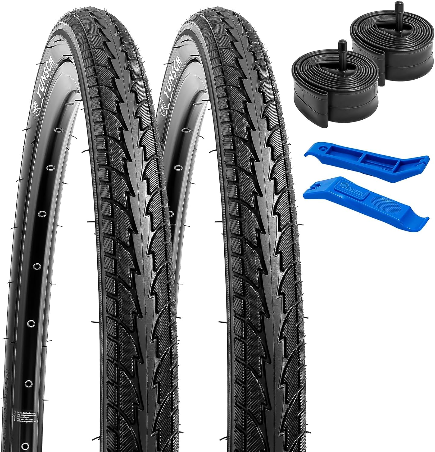 Yunscm 2 Pcs,26X1.75 Bike Tires,26X1.75 Bike Tyres,26X1.75 Bicycle Tires,26X1.75 Bike Tyre + Bike Inner Tube Schrader Valve 32Mm + Tire Lever,Mountain Bike Tire 26X1.75,Mtb Tire 26X1.75,Y-016 image number 3