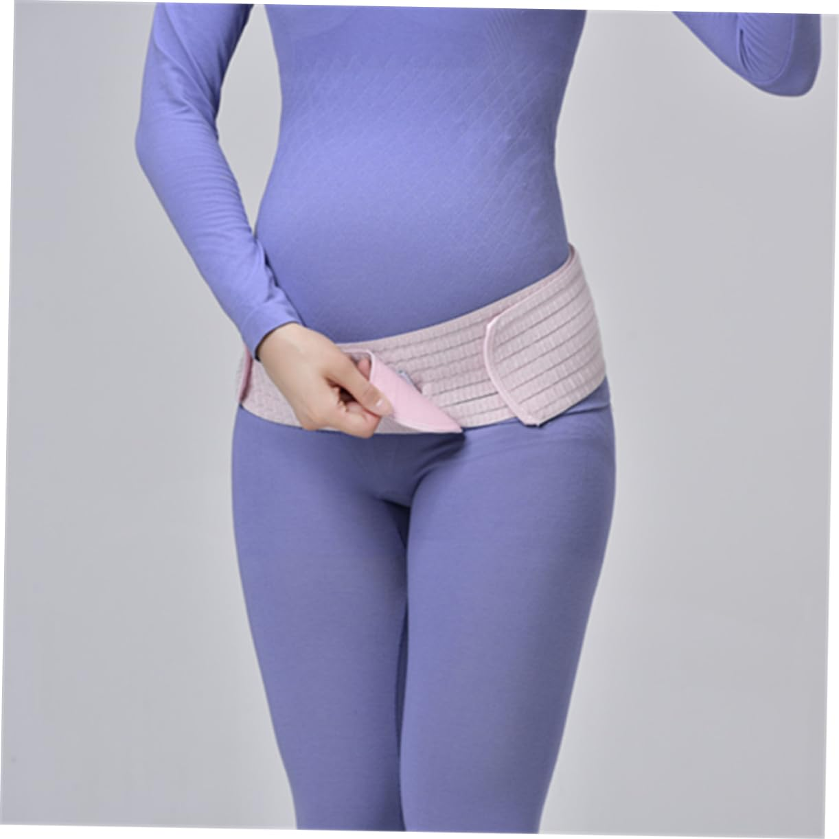 Breathable Pregnancy Abdominal Belt Dual-Purpose Postpartum Pelvic Support Band for Pregnant Women Pink Free Size Waist Care and Back Brace Maternity Bellyband image number 1