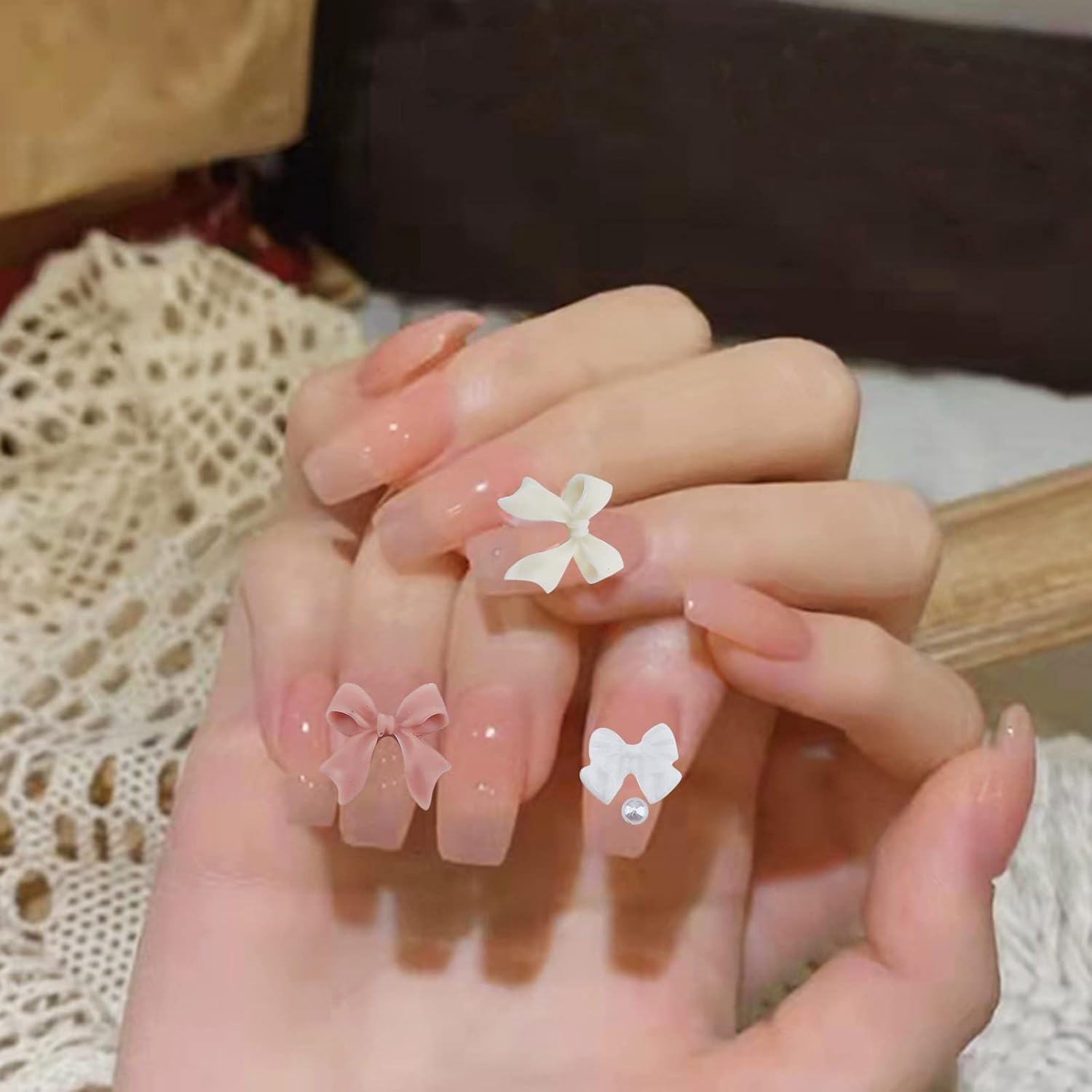 3D Colorful Aurora Bow Nail Art Decoration, Colorful Bow Charms for Nail Art Charms Nail Decorations Set for DIY Jewel Stones Nail Art Manicure Craft Decoration image number 4