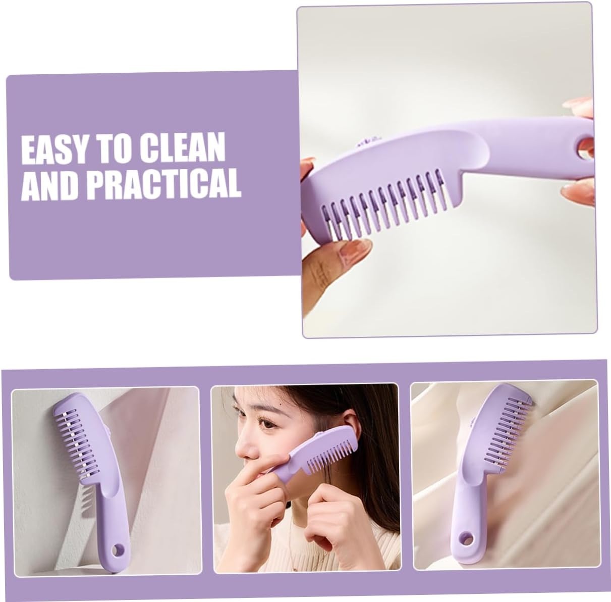 FONDOTIN Hair Trimming Comb with Dual Sided Design for Smooth Fade Haircuts Lightweight Quiet Operation for Sensitive Scalps Battery Powered for Home and Travel Use