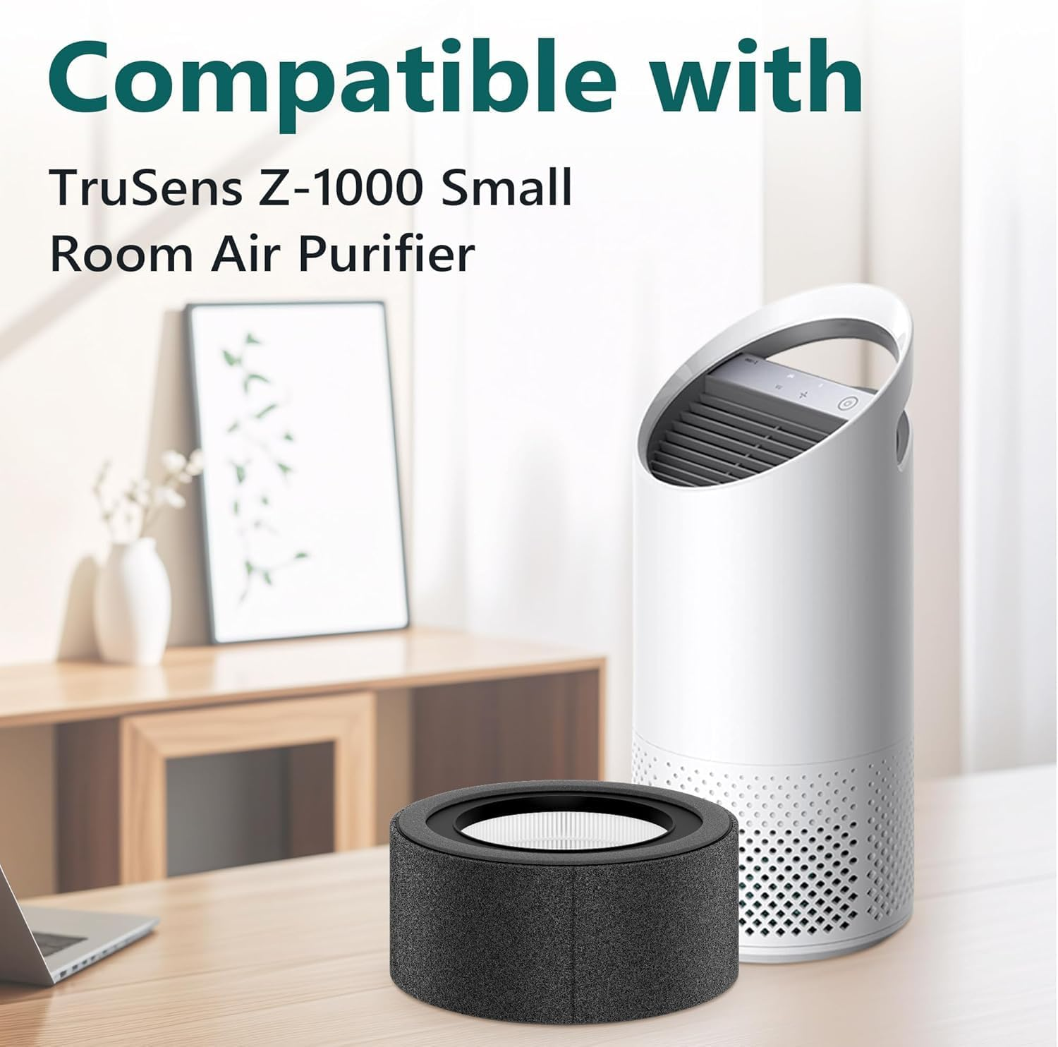 NIVMOWN 【2 PACK】 Z-1000 HEPA Replacement Filter and 4 Extra Activated Carbon Pre-Filters, Compatible with Trusens Z-1000 Air Cleaner Purifier, Part # AFH-Z1000-01