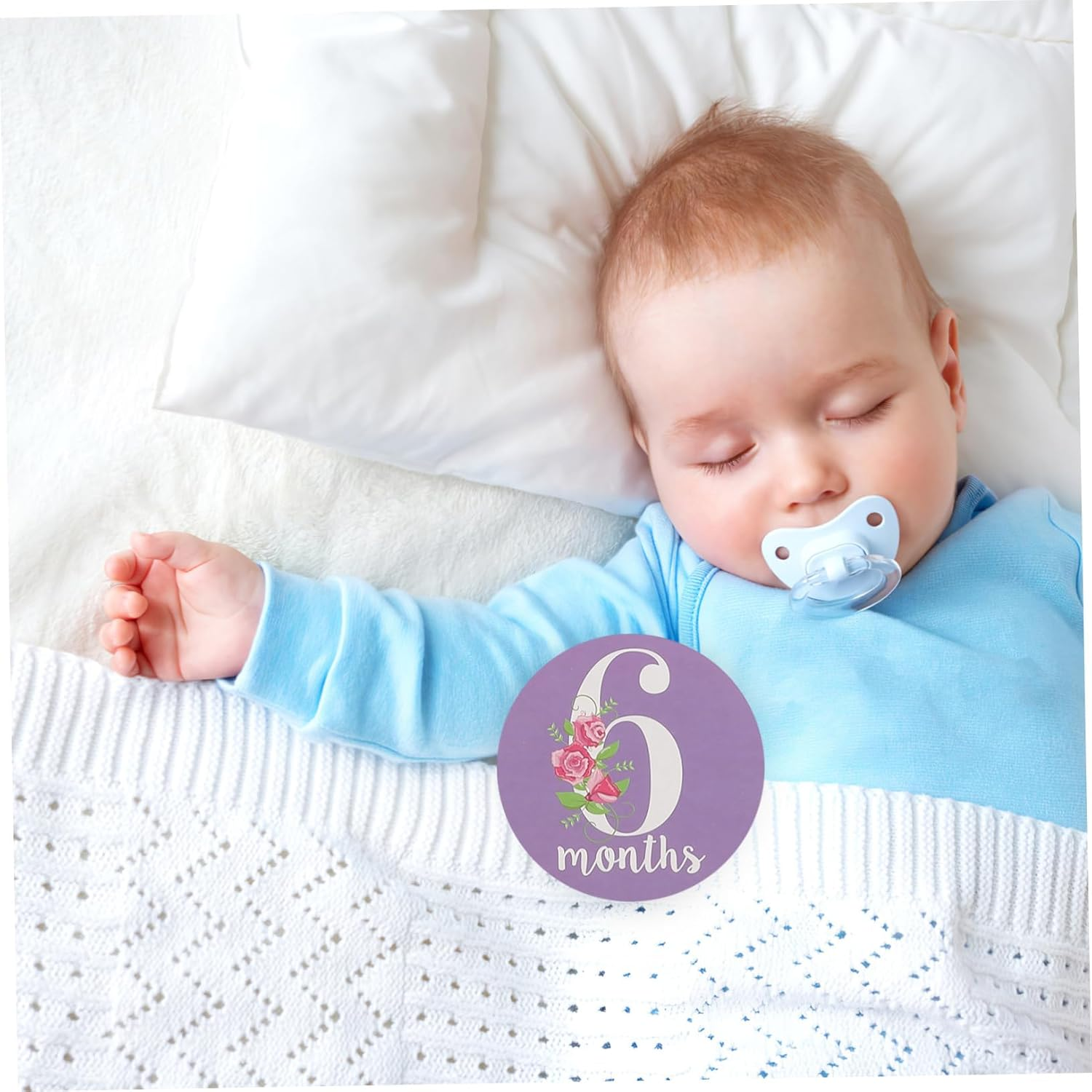 12Pcs Adorable Newborn Milestone Stickers Set Monthly Boy Girl Sticker Belly Decor Photo Prop for Shower image number 3