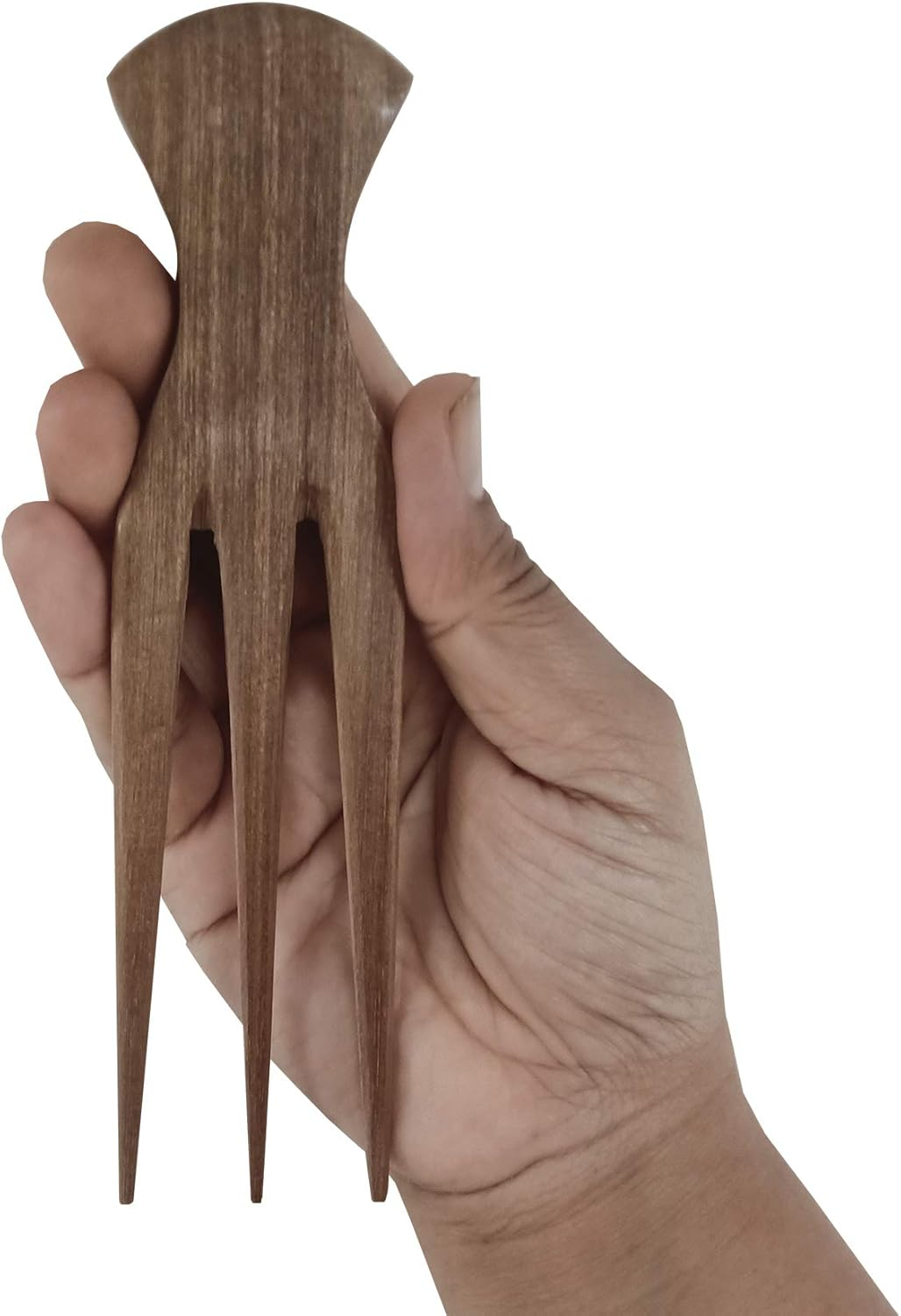 Plai Na Wooden Afro Pick for African Hair | Parting Comb for Braiding Three Tooth Cornrows Stylist image number 3