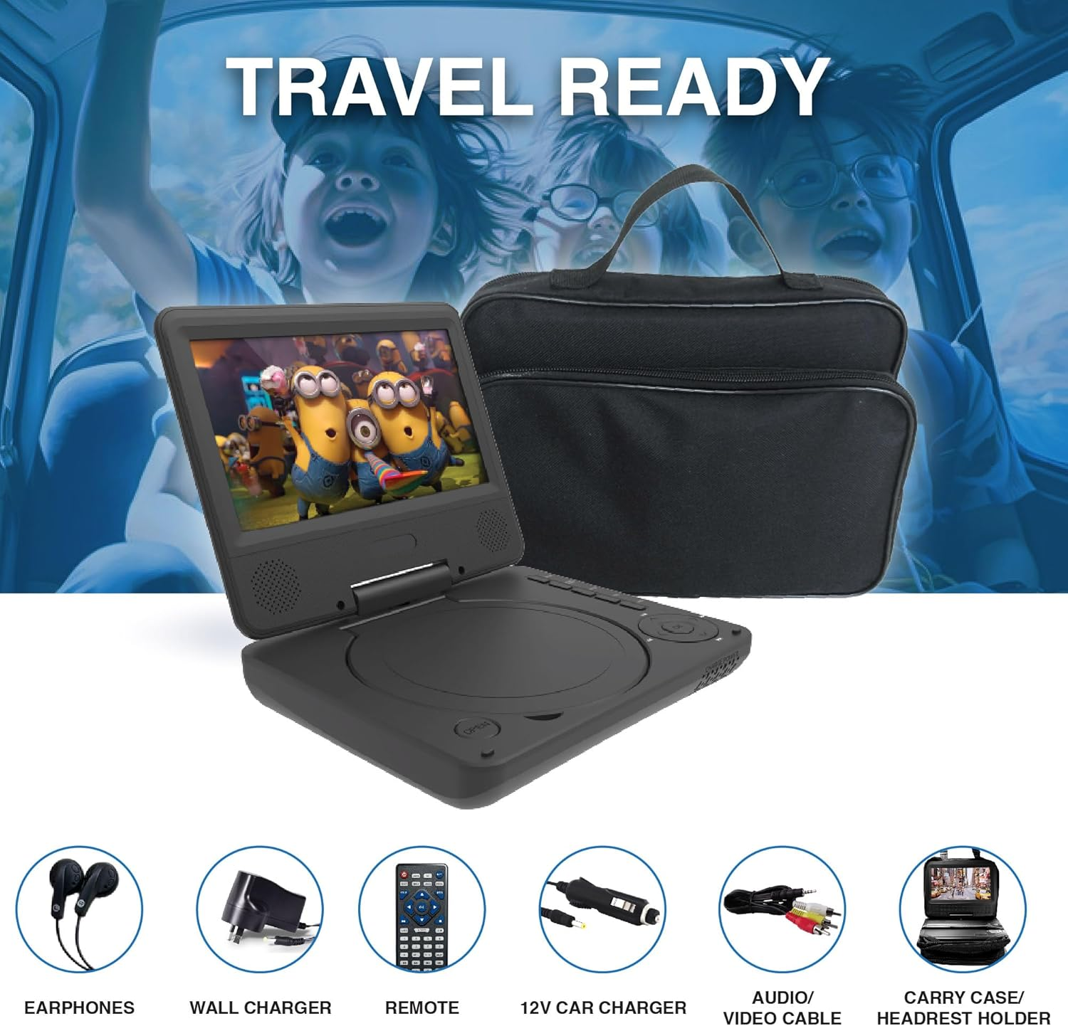 Laser 7 Portable DVD Player Screen with USB SD 12V 240V Region Free SD image number 6