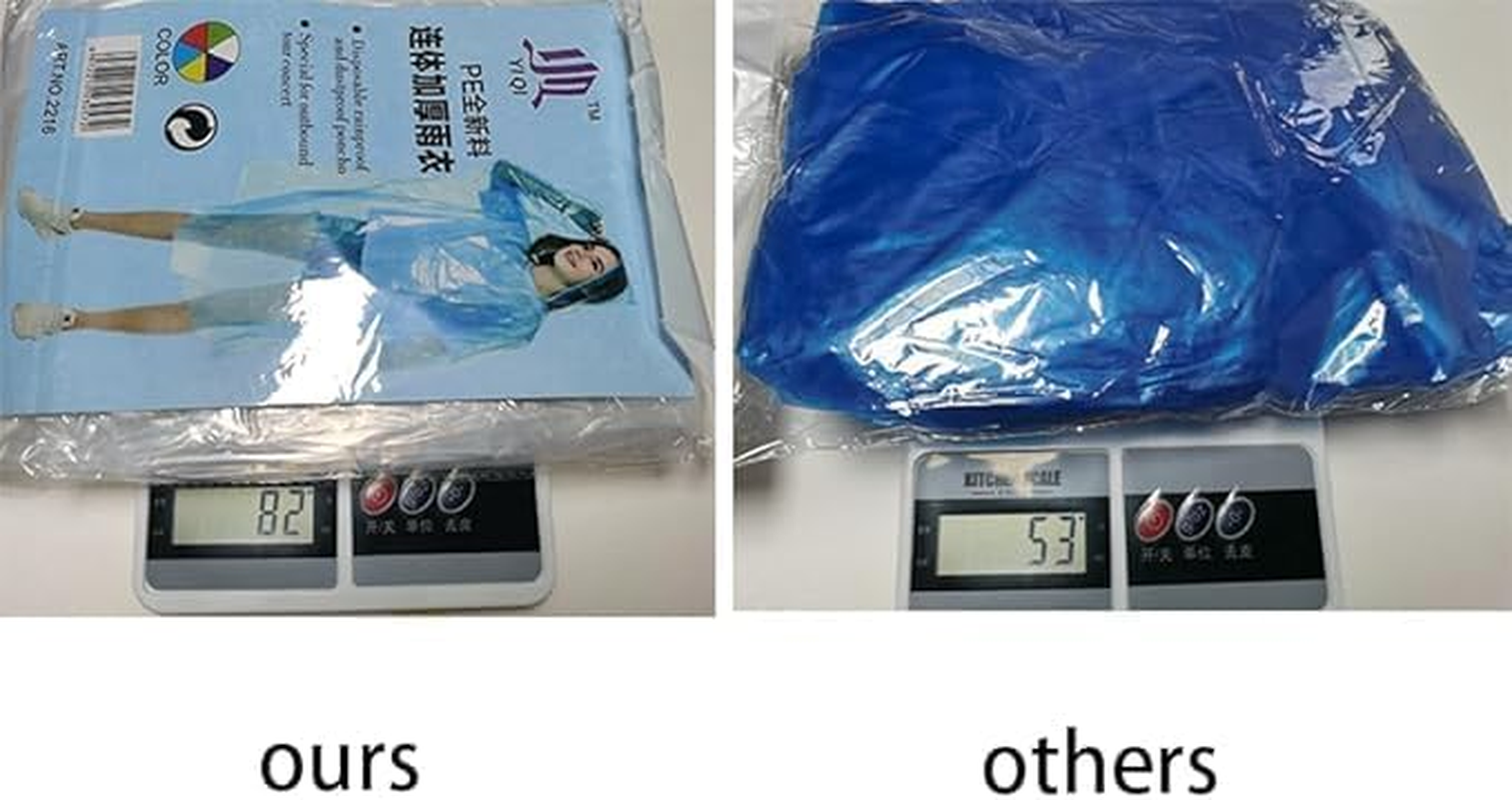 Clear Thick Rain Poncho,Disposable Rain Ponchos for Adults,Easy to Carry Tear-Resistant Colorless Ponchos,10 Pieces Individually Packed Emergency Clear Poncho with Hood Adult for Outdoor image number 1