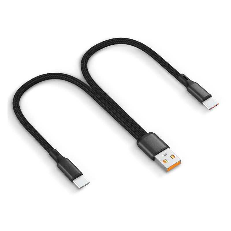 2 in 1 Fast Charging USB Car Cable，1M 3A Dual Splitter Nylon Braided USB a Charge,Usb a to Double USB C Mfi Certified Cord Compatible with Iphone 16/15/Pro/Plus/Max and More-Black