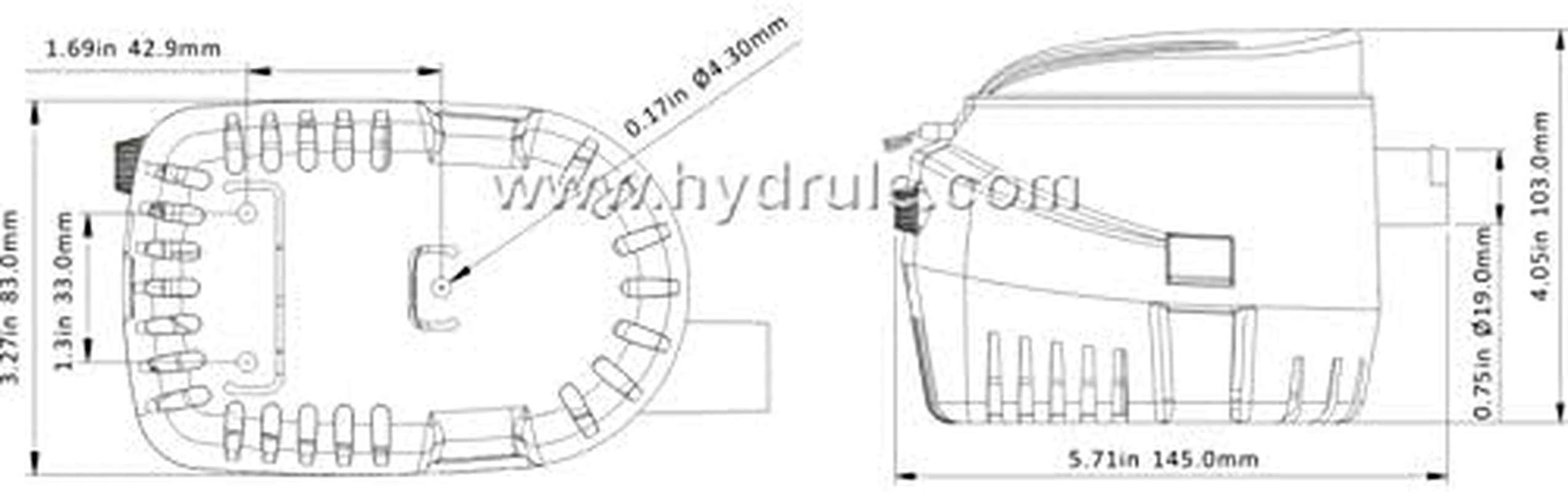 Dontmiss Automatic Submersible Small Boat Bilge Pump 12V 1100Gph Auto with Float Switch Bilge Pump for Boat(Outlet Diameter：1 1/8") (1100GPH) image number 5