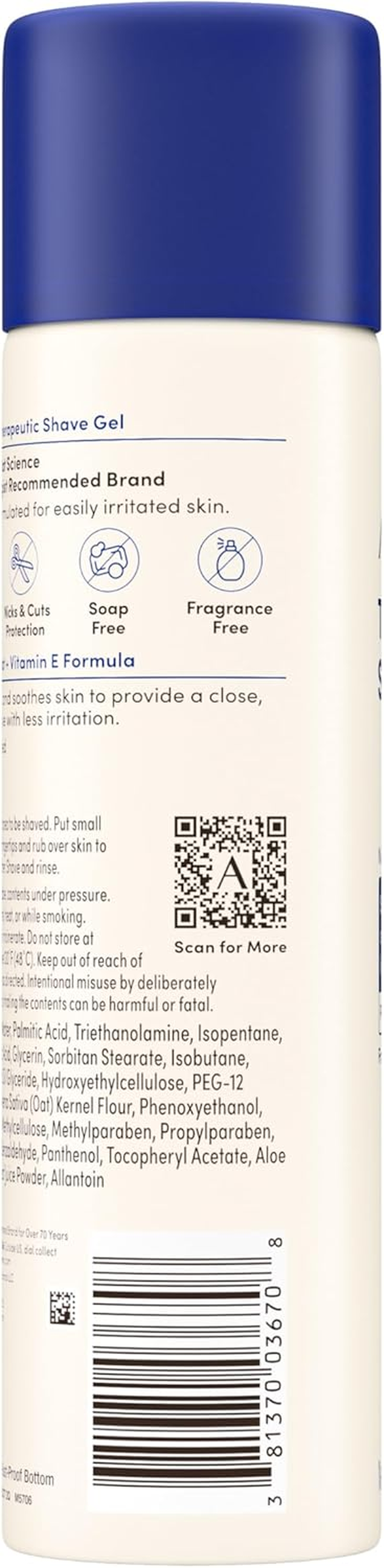 Aveeno Shave Gel with Natural Soy Therapeutic 7 Ounce