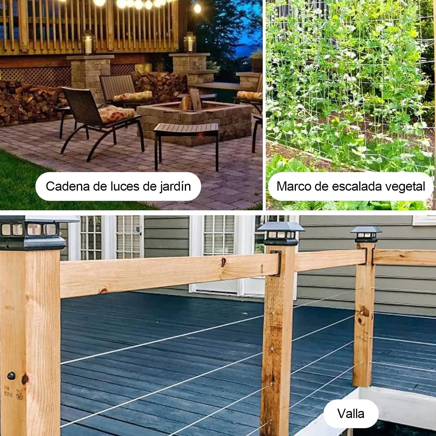 30M Wire Rope Kit, Stainless Steel Wire Rope 304, M5 Screw Clip Kit. Marine Grade Cable Railing Kit, Aircraft Wire Rope and Picture Suspension Kits. for Gardens, Kitchens, Railings, Decks, Crafts image number 5