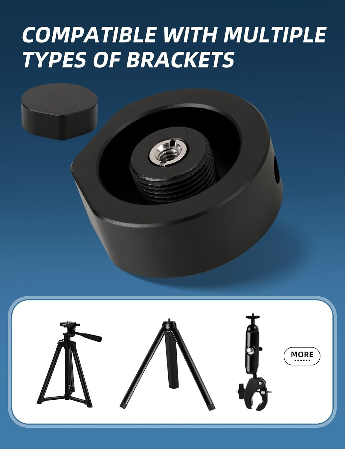 Starlink Mini Tripod - Aluminum Alloy Tripod Mount Adapter for Starlink Mini - 1/4"~20 and 3/8"~16 Threaded，Dish Tripod Adapter, Versatile Compatibility, Sturdy Construction, Easy Tightening