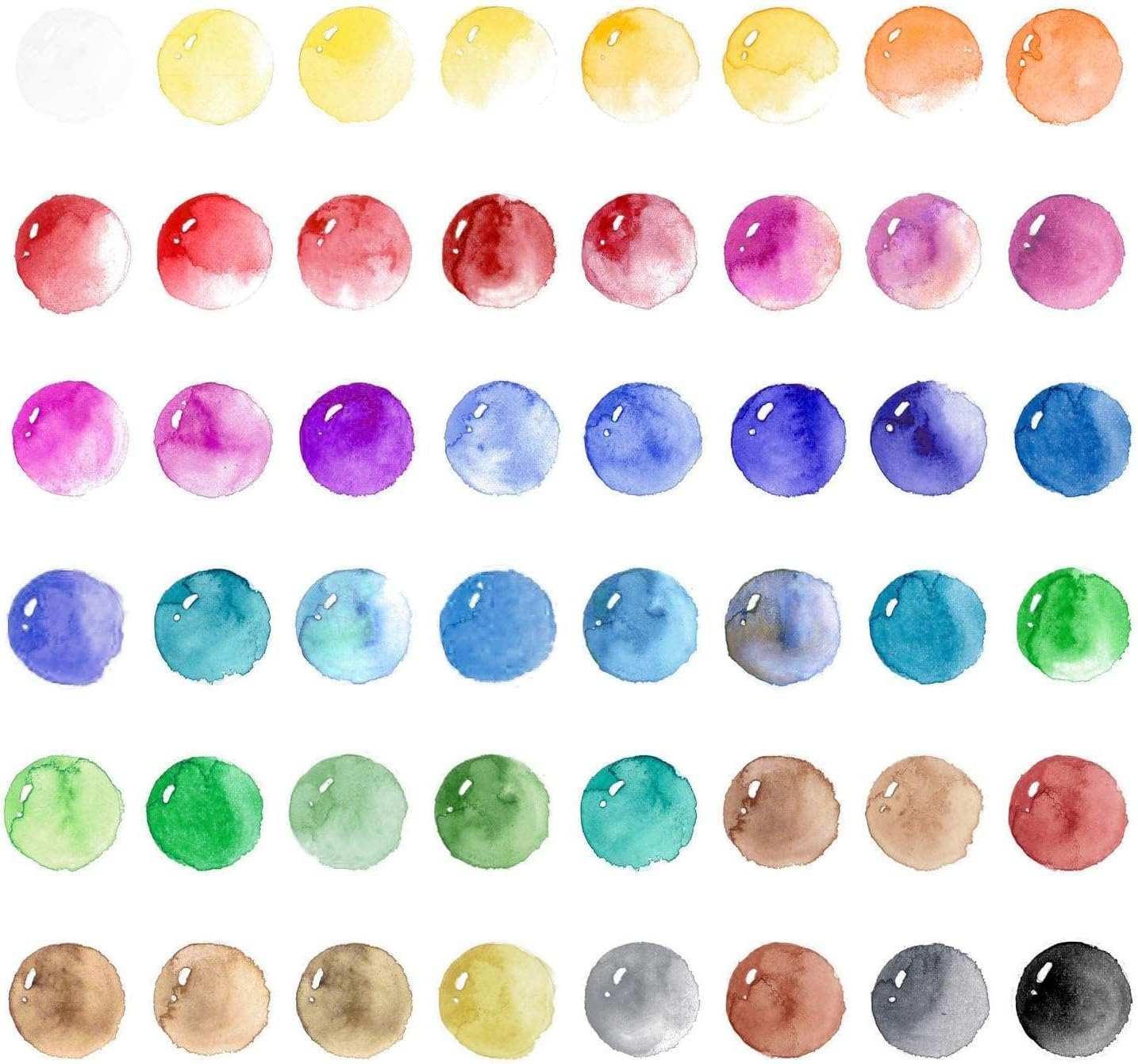 Watercolor Paint Set, 48 Assorted Premium Colors in Box with Water Brush and Sponge, Perfect for Artist Kids Beginners, Artists, Painting, Sketching, and Illustrating image number 3