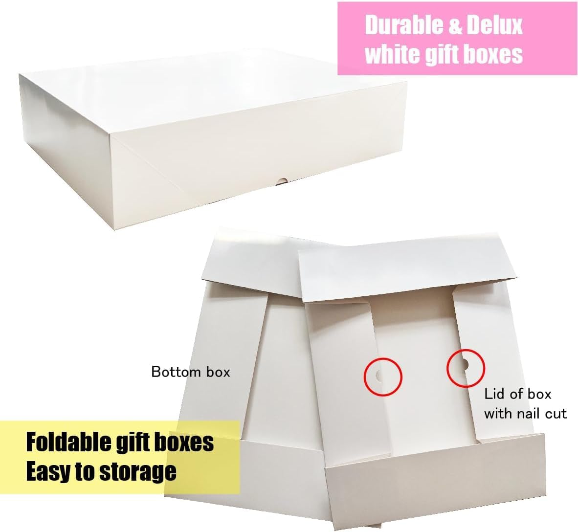 12 Packs Extra Large Gift Boxes with Lids for Presents, 17X11X4 Inch White Clothing Boxes for Wrapping Gifts, Blanket, Robes, Shirts, Sweater, XL Cardboard White Boxes Bulk for Christmas, Birthday -