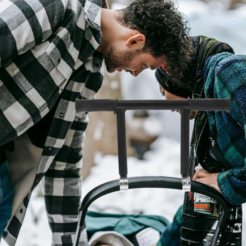 Ibasenice Universal Baby Stroller Handlebar Extender Adjustable Height Pushchair Extension Bar with Ergonomic Grip for Comfortable Outdoor Walks image number 6