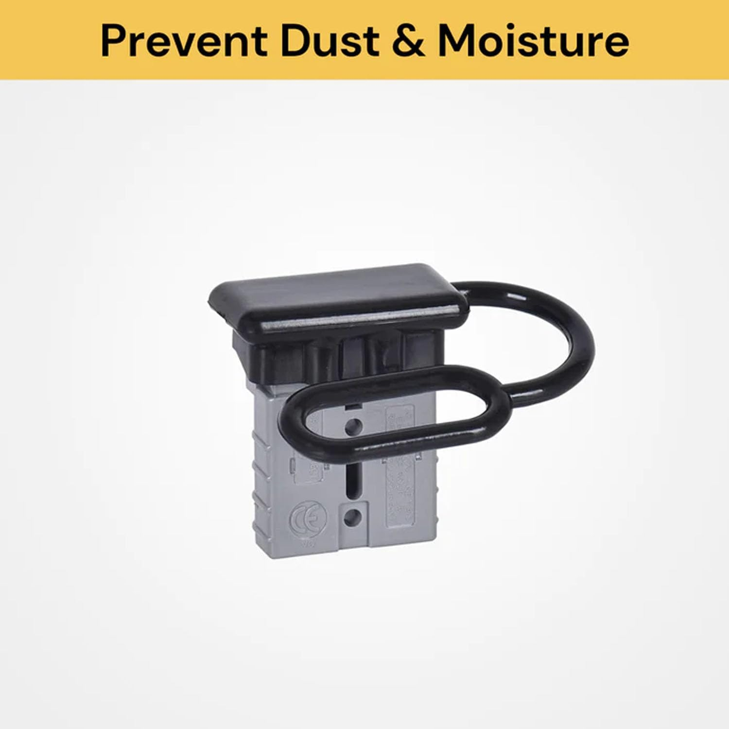 EZONEDEAL 4Pcs 50AMP Battery Dust Cap Black Anderson Plug Cover Style Connectors Connectors for Car Van Modes Motorcycle Exterior Solar DC Caravan Power image number 1