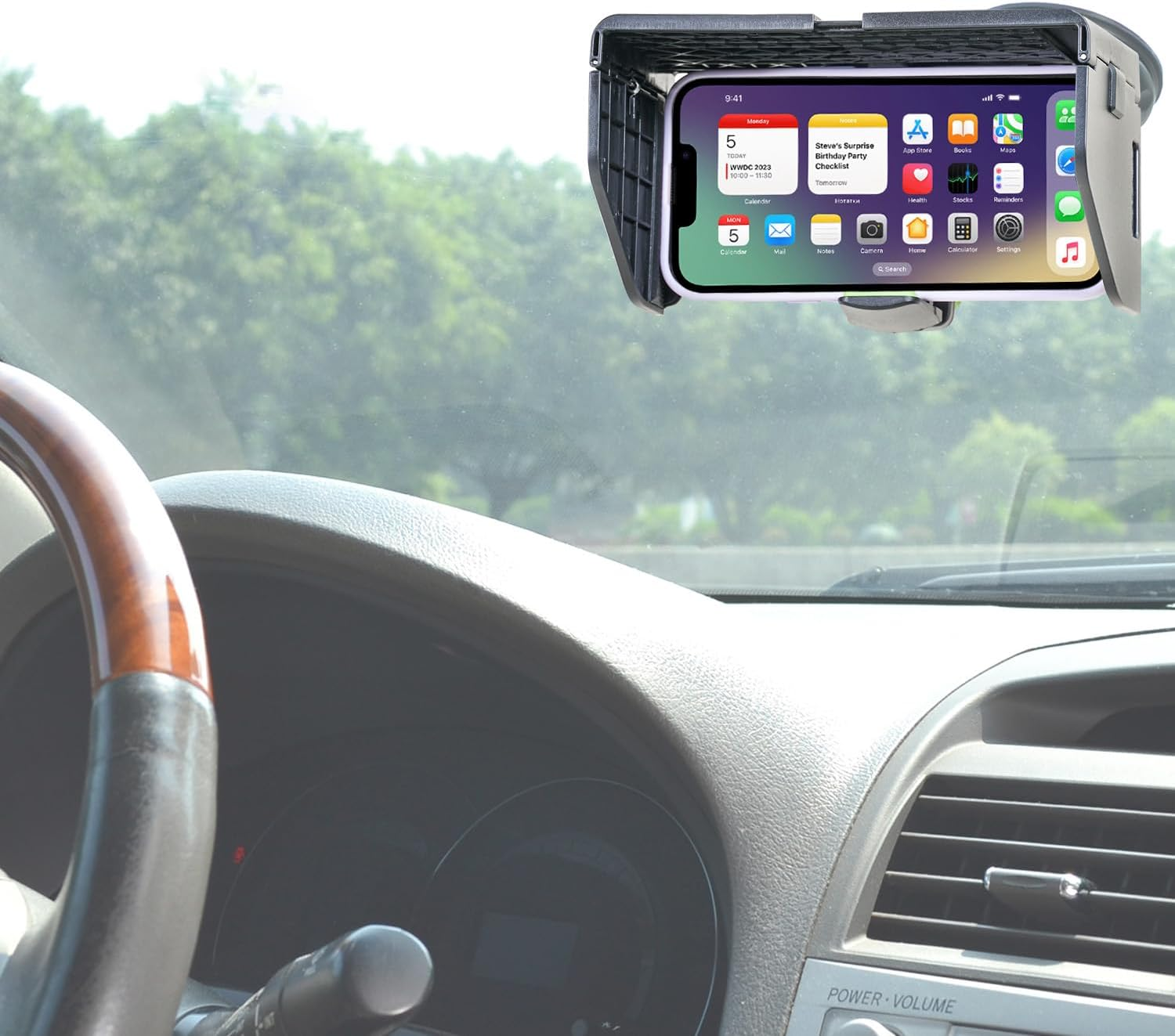 TFY Foldable Sun Shade Visor for Mobile Phones, Anti-Glare Hood, Sun Shield, Easy to Install, Stable and Secure Fit, Portable and Foldable Design image number 4