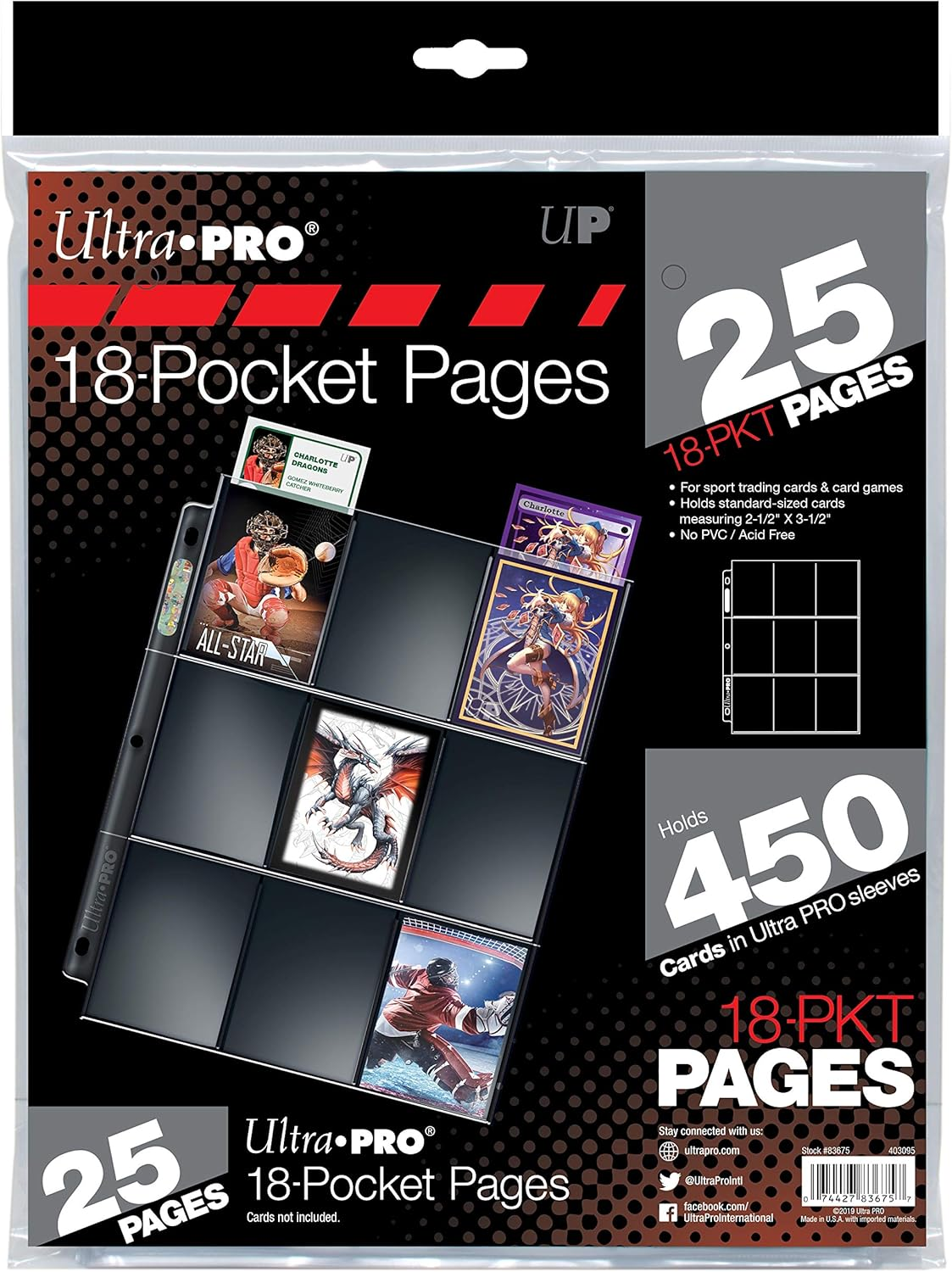 Ultra PRO Silver Series 18-Pocket Pages (25 Ct.)