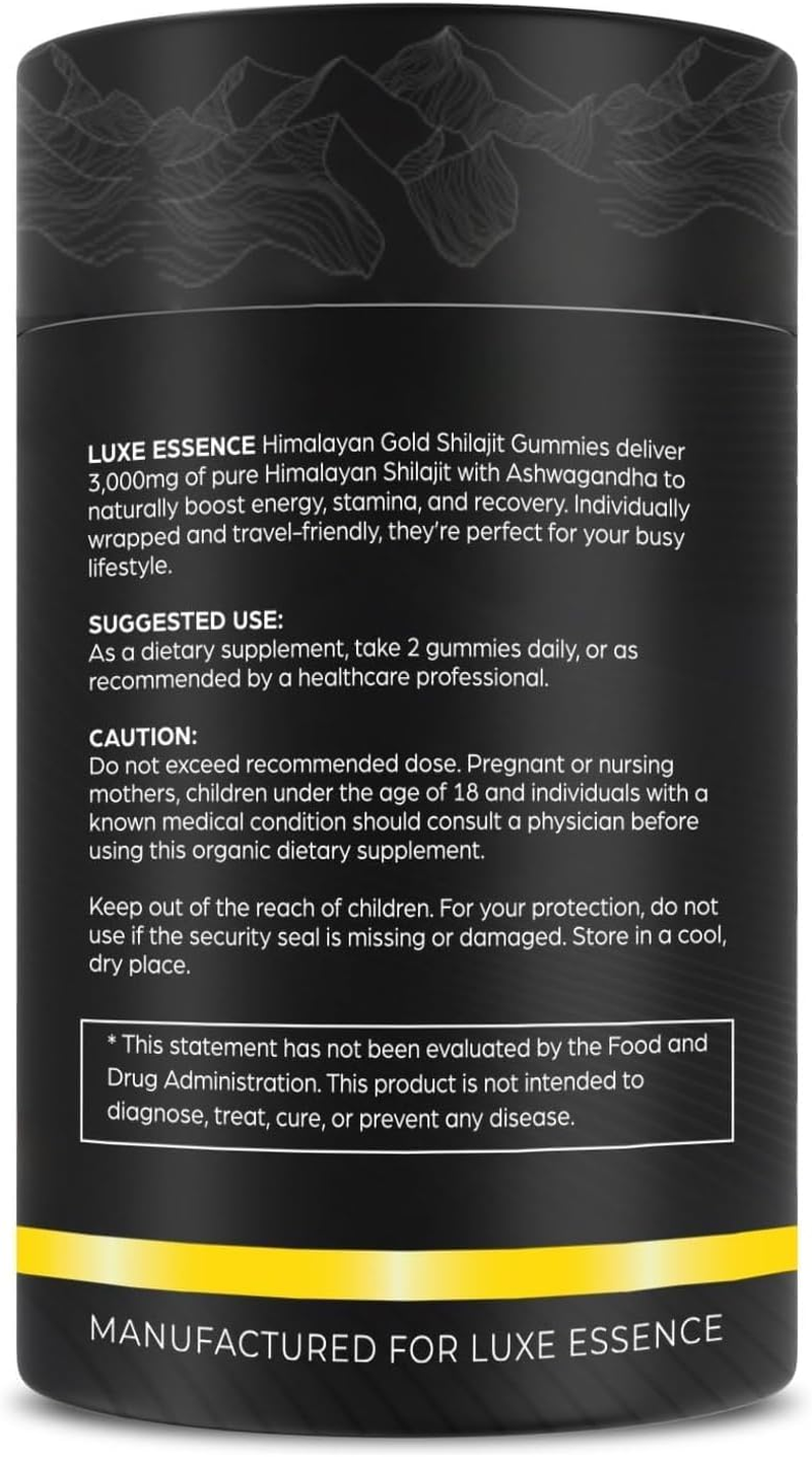 Shilajit Gummies 3000Mg | Pure Himalayan Source with Ashwagandha & Gokshura | Contains Fulvic Acid | No Added Sugar | Non-Gmo | 60 Gummies image number 2