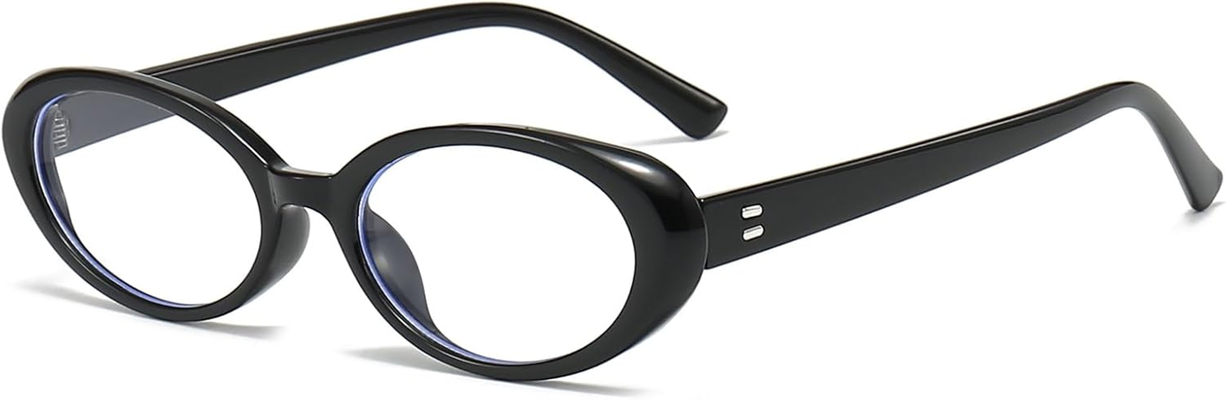 LJCZKA Oval Blue Light Blocking Glasses for Women Men Retro Small Oval Frame Glasses Fashion Computer Gaming Eyeglasses