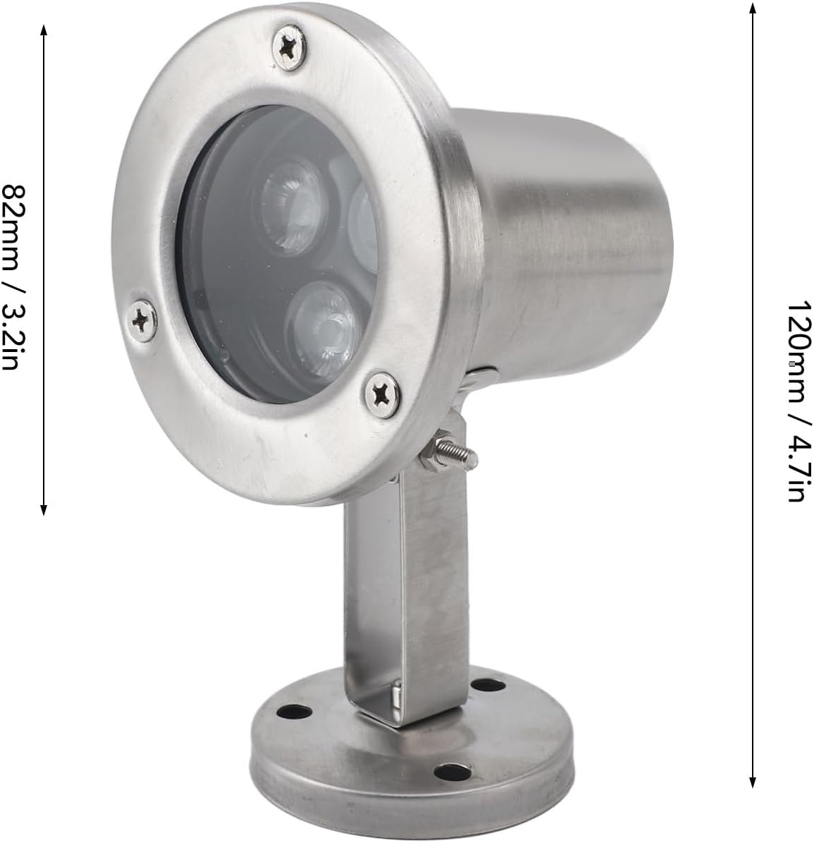 Pond Lights, 3W High Brightness IP68 Waterproof Pond Light, Energy Saving Stainless Steel Submersible Fountain Lights, for Outdoor Garden Pond Fountain (Pure White) - Warm White image number 2