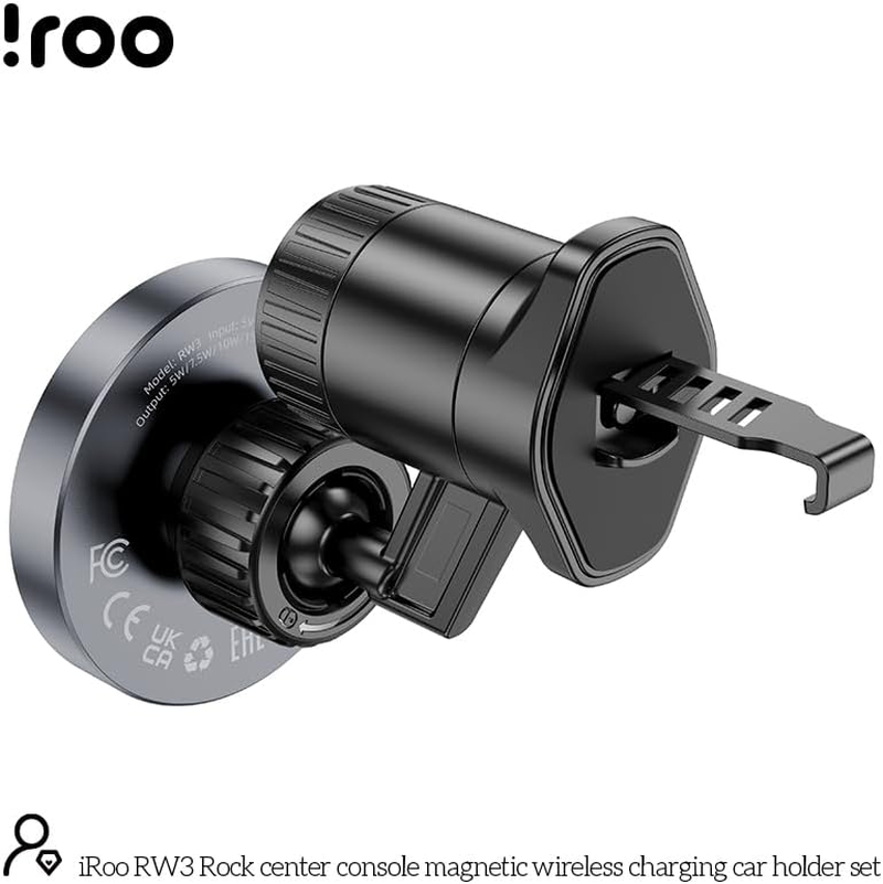 Iroo RW3 | Fast 15W Magnetic Wireless Charging Dashboard/Windscreen/Air Ven Univeral Phone Holder image number 1