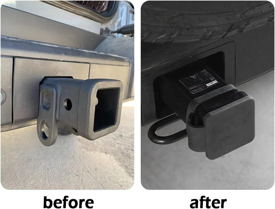 Universal Tow Hitch Cover Replacing 2&rdquo;Hitch - Rubber Dust Cap & Car Decorations - Trailer Hitch Cover Compatible with Toyota Ford Chevrolet Nissan Dodge Ram Class 3 III and 4 IV Receivers image number 3