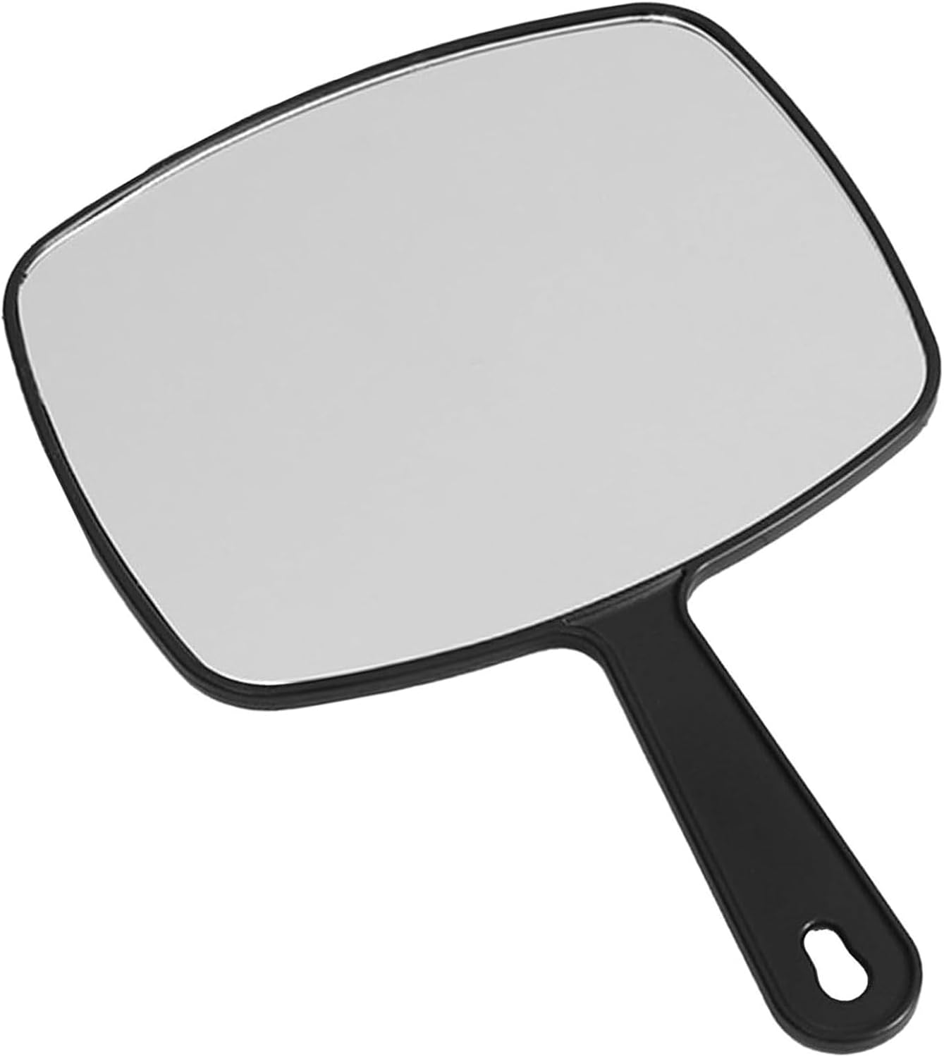 Handheld Mirror 26.2 X 18.8Cm Black with Handle Square Makeup Portable Handheld Mirror for Makeup Hairdressing Suitable for Barber Shop Hairdressing Home image number 4