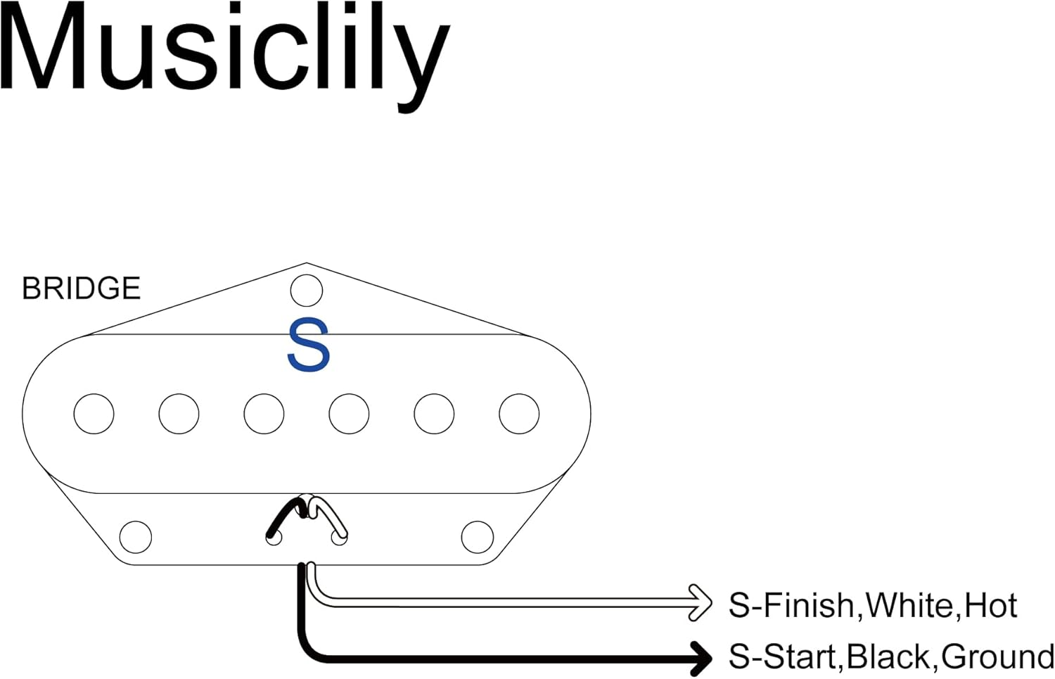 Musiclily 52Mm Ceramic Tele Pickup Bridge Pickup for Telecaster Electric Guitar,Black image number 5