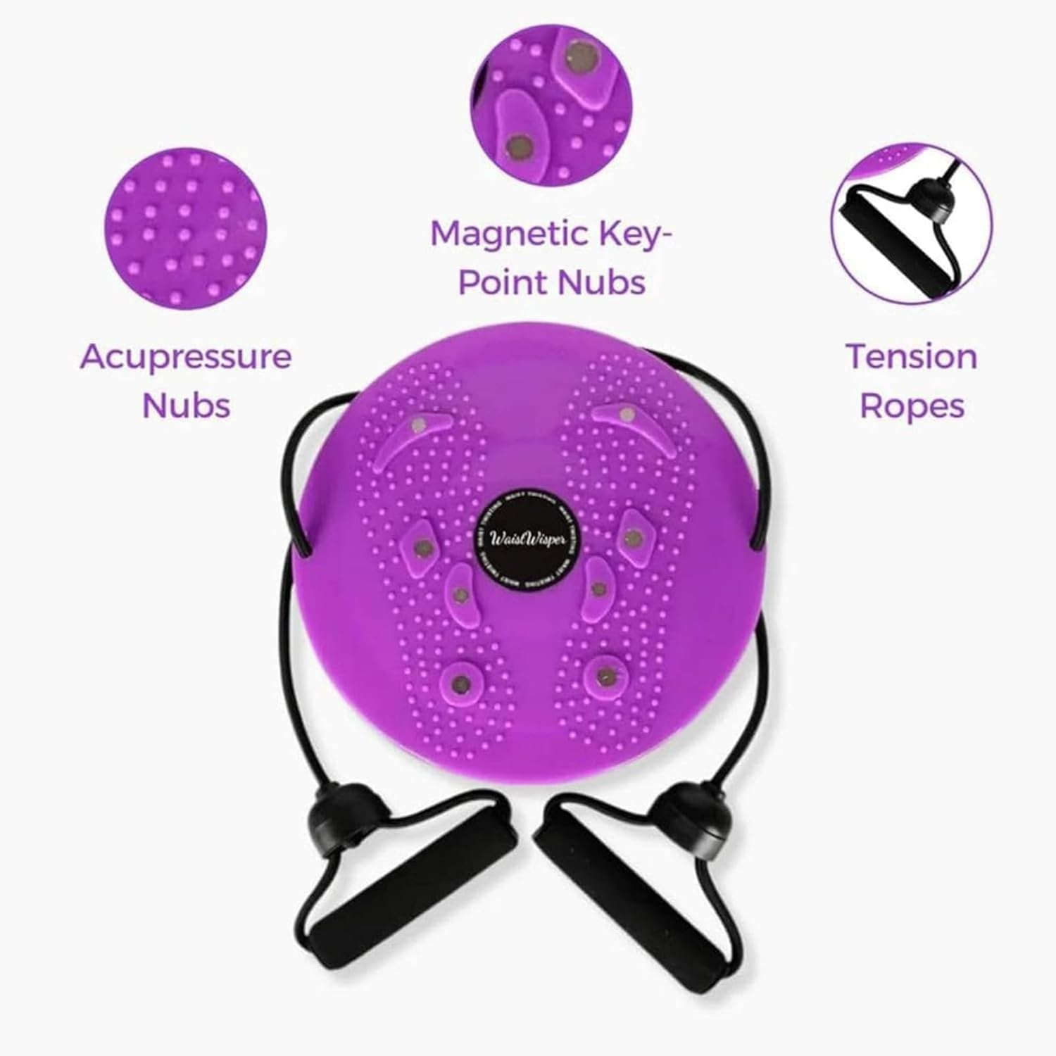 Lovely Waist Sculptor, Loovely Waist Sculptor Exercise Twister Machine Adjustable Twist Board with Handles, for Body Shaping Magnetic Twisting Disc image number 5