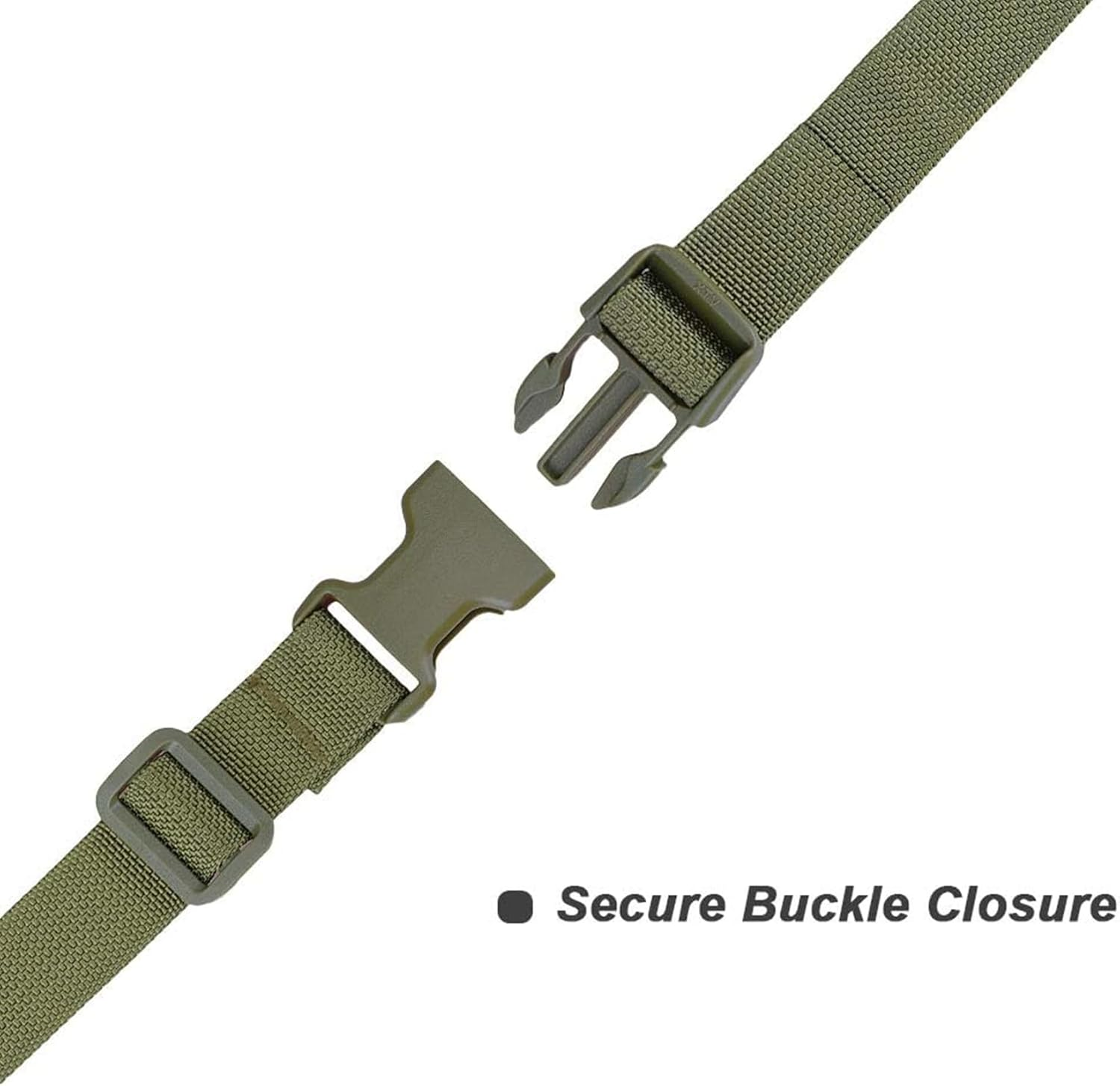 Luggage Straps, 4 Pack Heavy Duty Utility Webbing Strap Adjustable for Backpacking, Camping, Sleeping Bag Compression, Suitcases, with Quick Release Buckle Clip, Armygreen image number 6