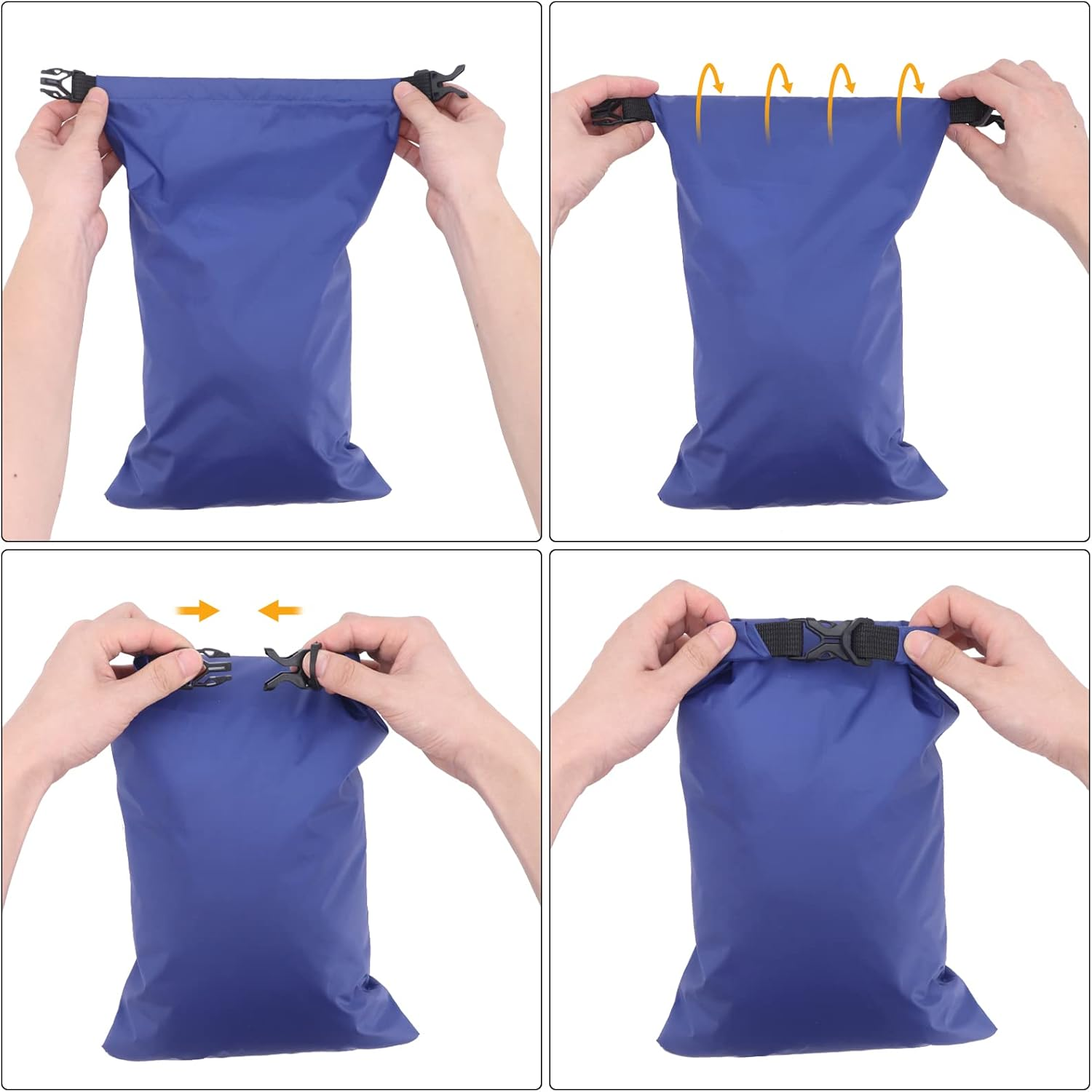 8 Pack Waterproof Dry Bag Set, Outdoor Sacks Keep Gear Dry for Hiking, Backpacking, Kayaking, Swimming, Boating, Camping, Water Proof Bag Eight Sizes and Colors