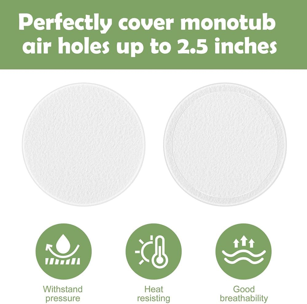 48PCS 2.5" Monotube Adhesive Filter Disks,0.08In Thick round Filter Pads, Synthetic Air Exchange Filters for Mushroom Growing, Synthetic Filter Paper Stickers for Mushroom Growing Supplies image number 5