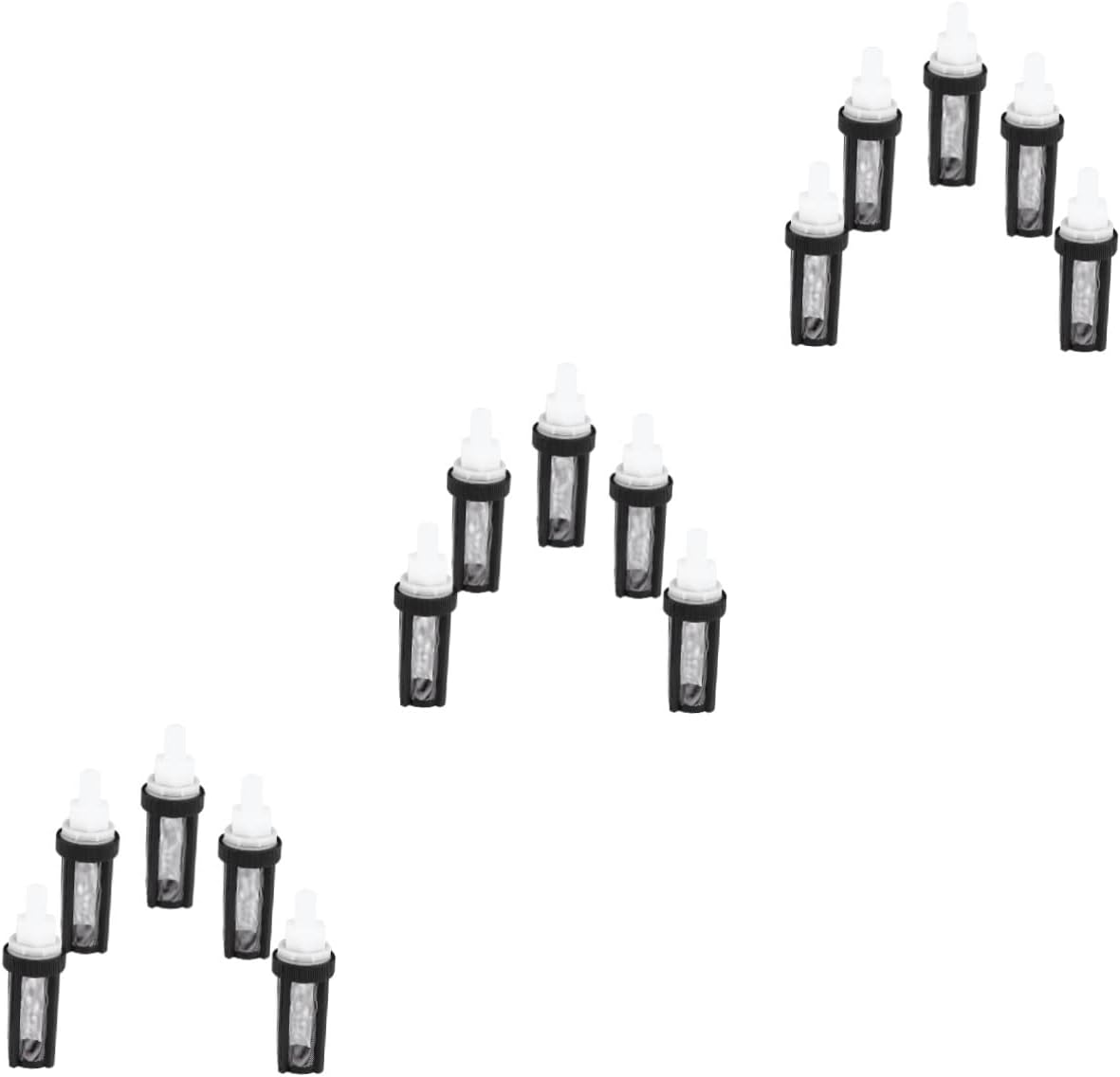 TEHAUX 15Pcs Stainless Steel Micro Pump Filter Net Water Pump Strainer Silicone Tube for Pool Filter