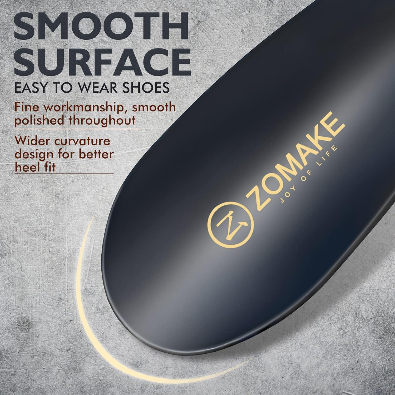 ZOMAKE Shoe Horn Long Handle 72/19CM with Travel Metal Shoehorn for Men Women Seniors image number 4