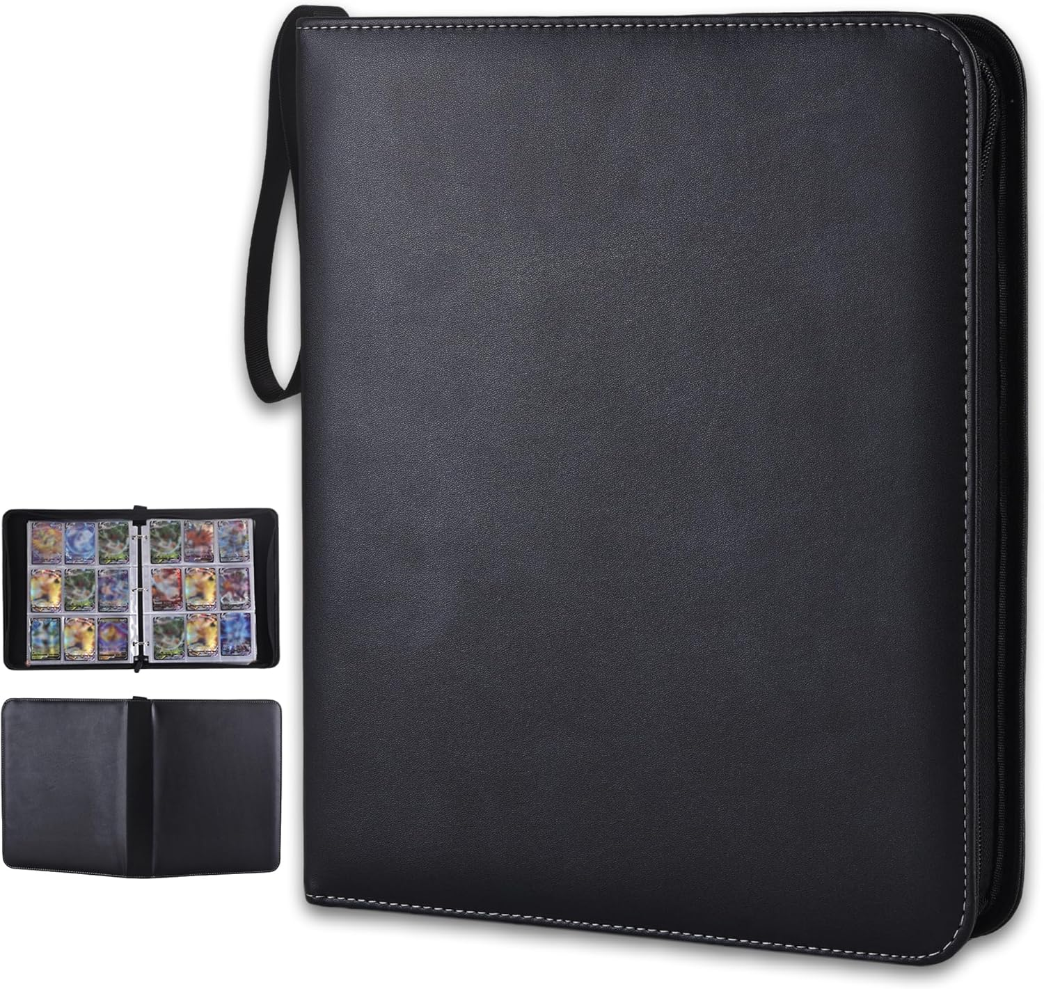 LIKHOPER Card Binder 9 Pockets, 900 Pockets Card Holder with 50 Removable Sleeves, Trading Card Collector Zipper Album Holder, Card Folder for MTG, TCG, Sports Cards