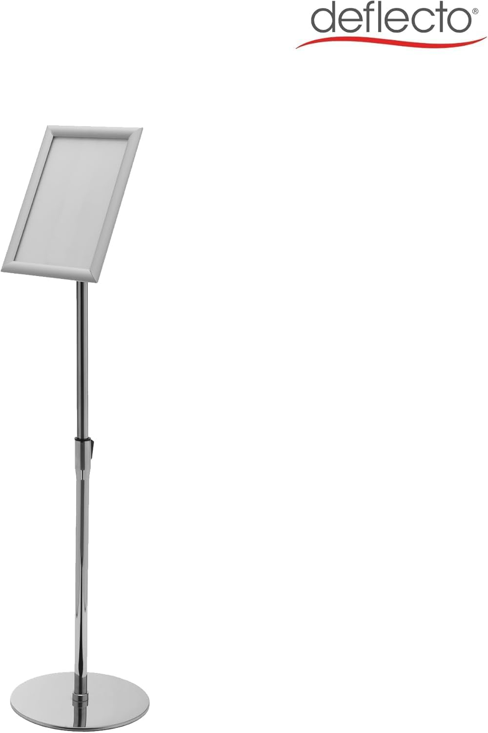 Deflecto Leaflet Stand with Folding Frame and Snap Closure, Adjustable Portrait or Landscape, Info Display, Floor Stand, for Restaurants, Trade Shows Etc. image number 2