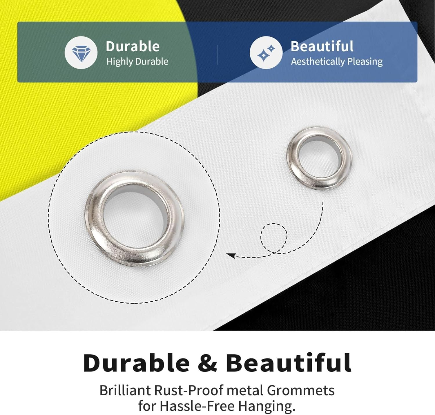 AUPOINT Australian Aboriginal Flag, 90 X 150 Cm, Black, Yellow, Red, Indoor Outdoor Garden Avenue for Holiday Party image number 4