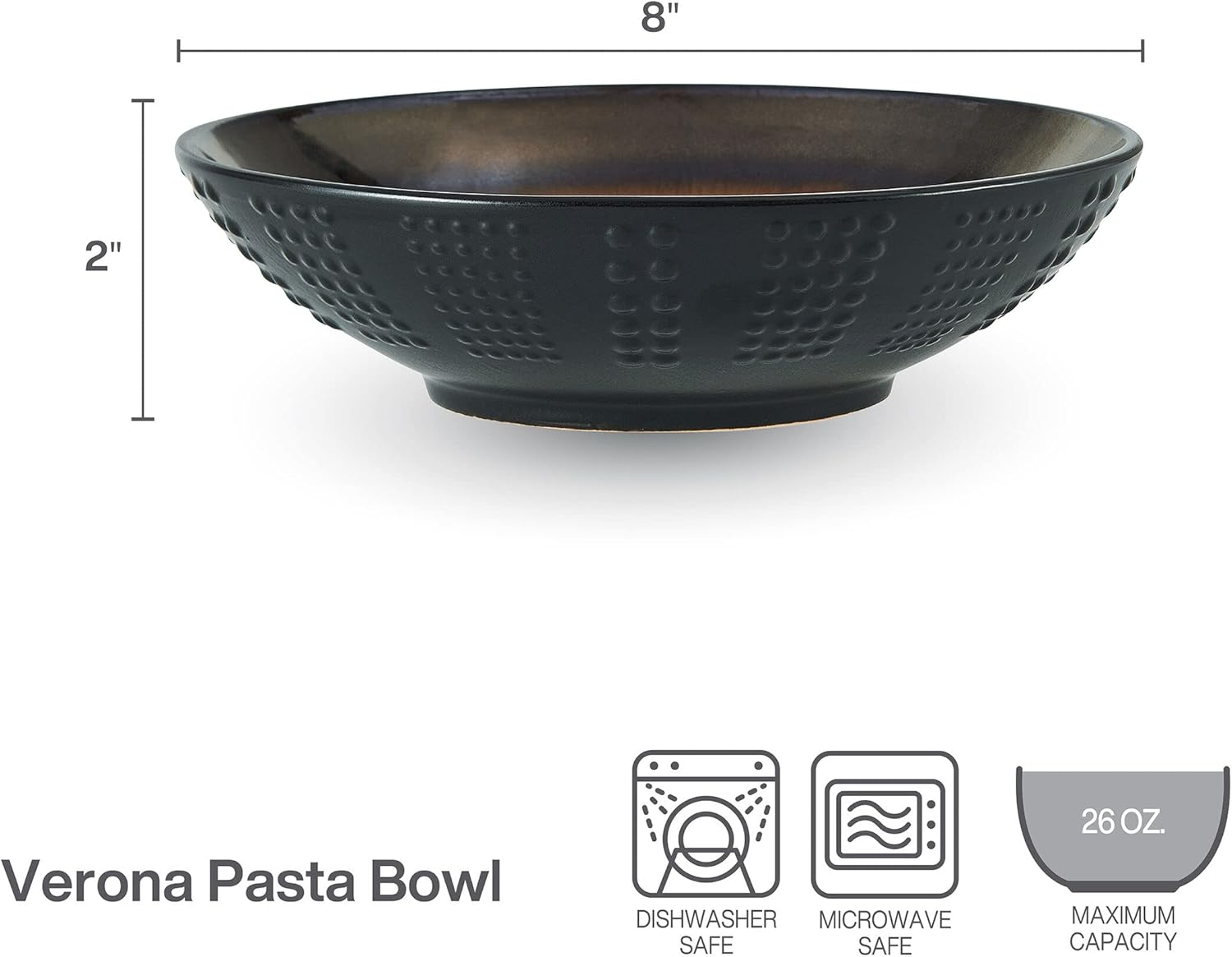 Mikasa Gourmet Basics by Verona Cream Set of 4 Pasta Bowls, 8 Inch image number 5