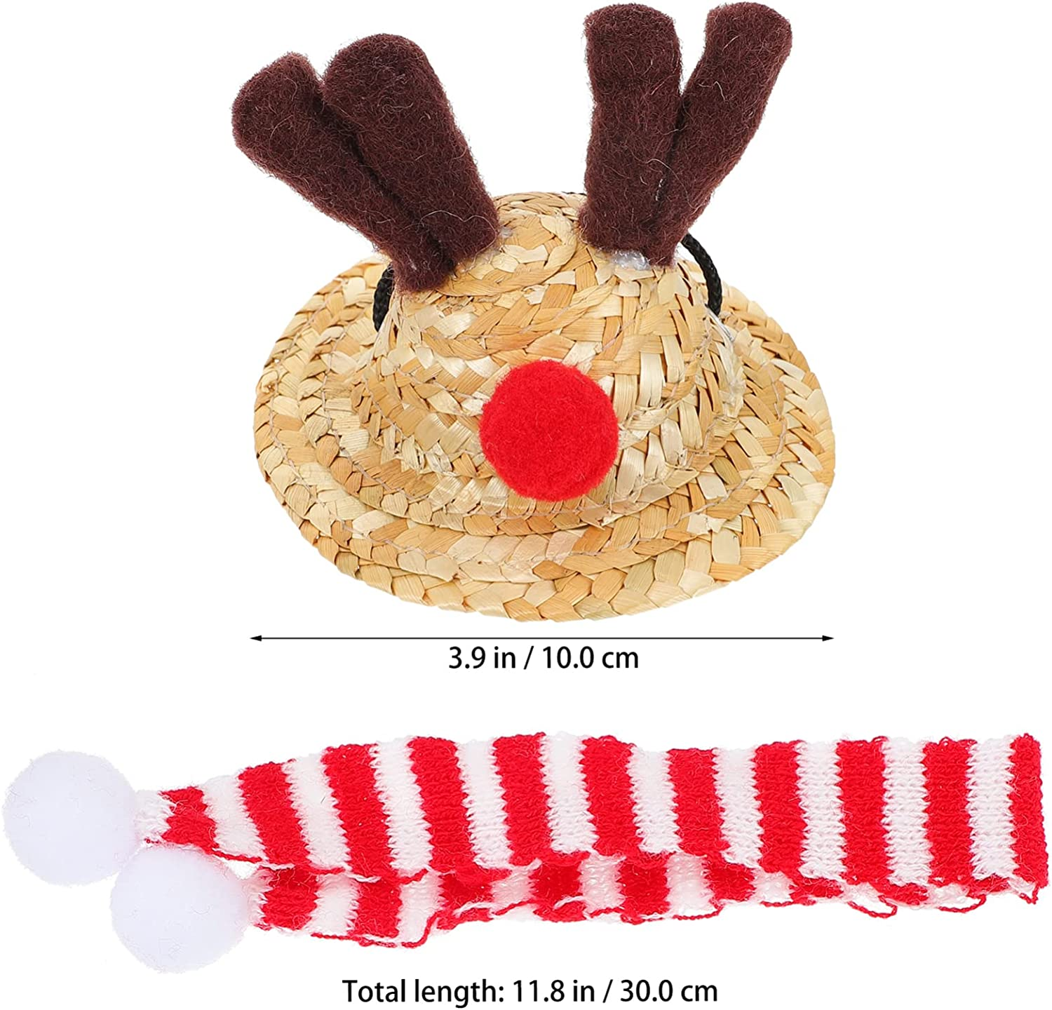 POPETPOP Bearded Dragon Santa Hat for Lizard with Scarf Christmas Costume Clothing Set Xmas Clothes Outfit Holiday Party Photos image number 5