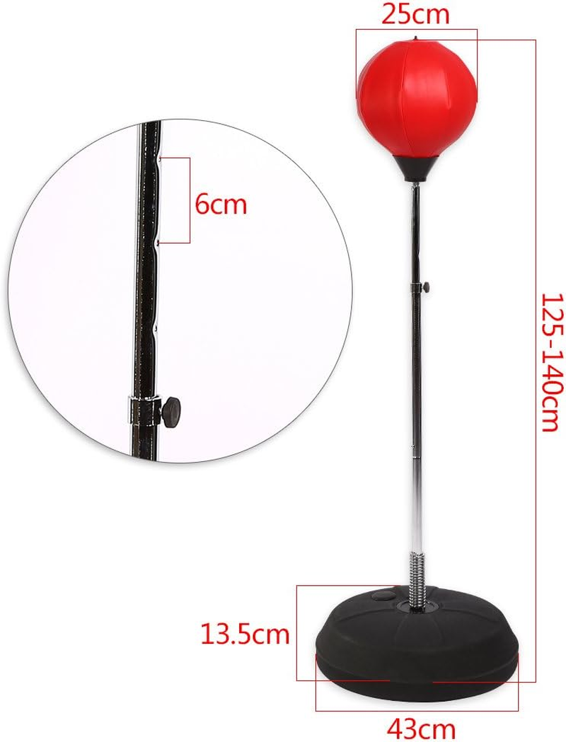 Punching Bag Stand with Gloves, Space-Saving Fitness Boxing Equipment for Stress Relief - Stable Base, Easy Assembly, Home Gym Use image number 6