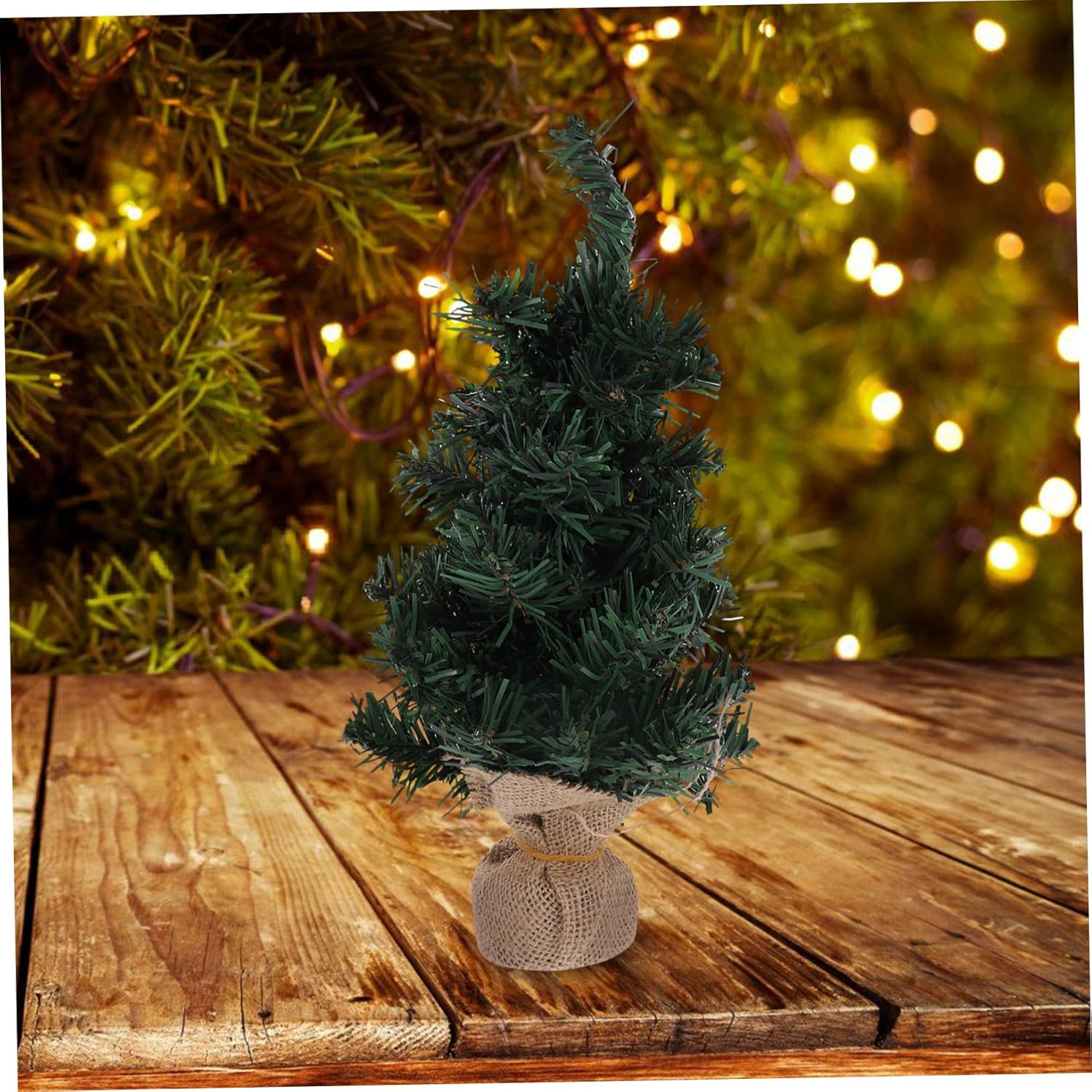 2Pcs Mini Christmas Trees Artificial Pine Trees Christmas Scene Decor for Home